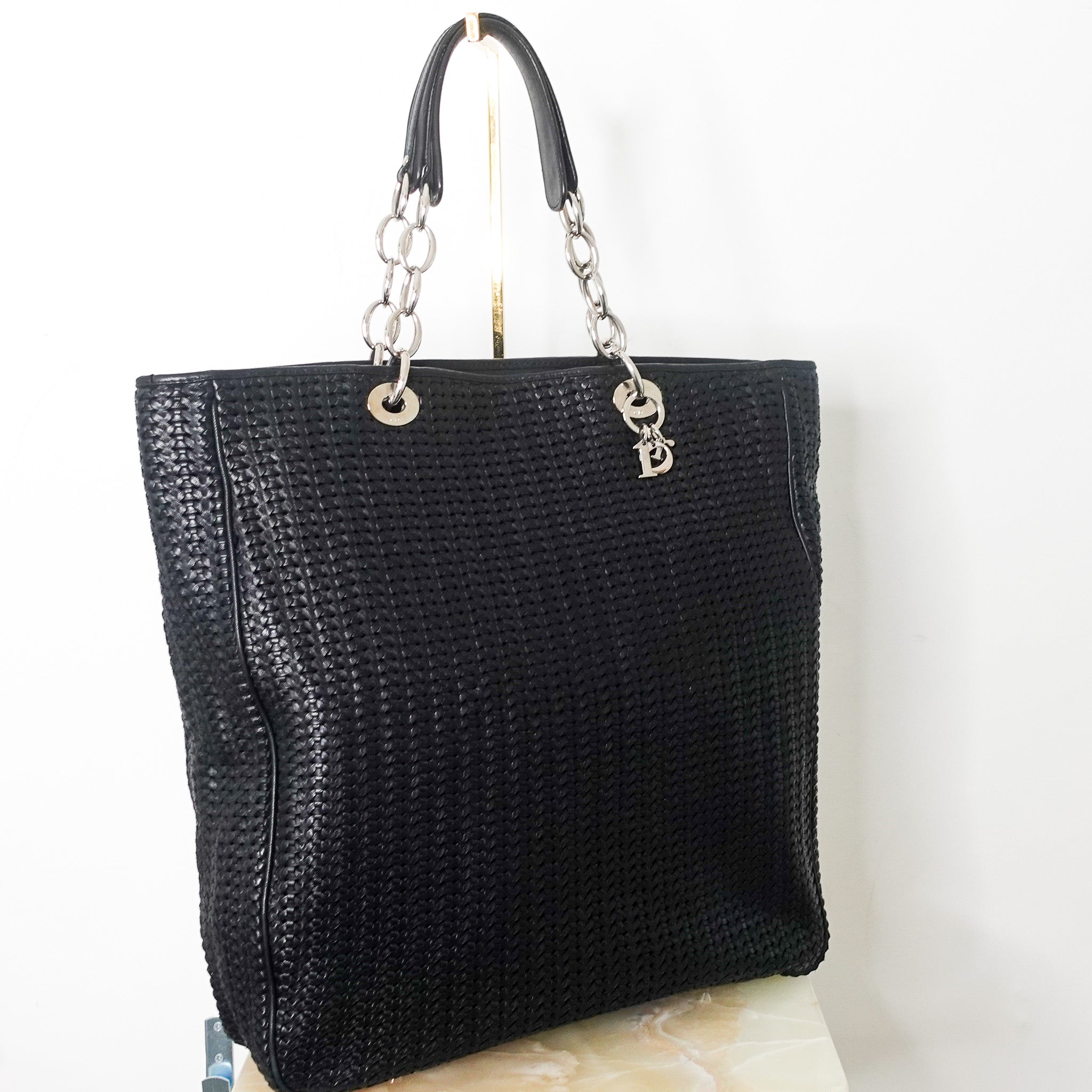 Braided woven leather tote bag RRP £1k