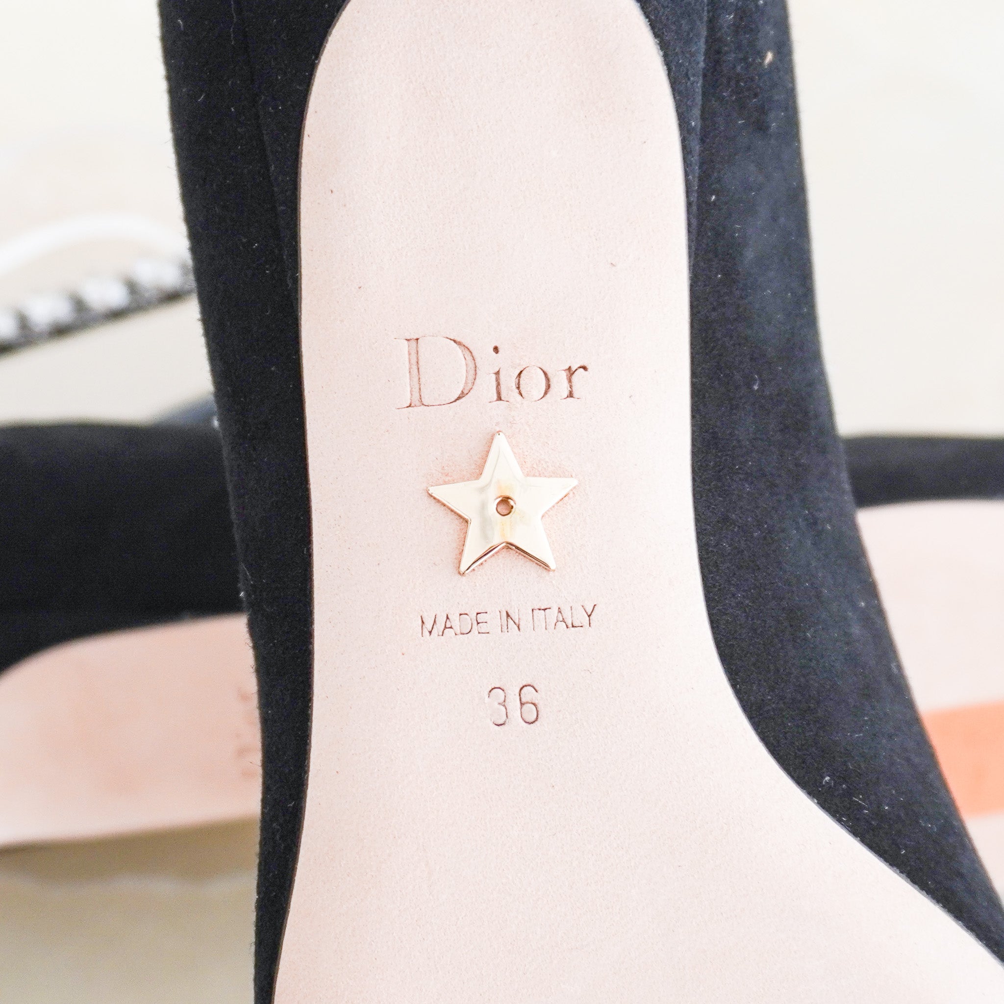 Dior J'Adior Suede Kitten Heel Pumps in Black RRP £465 | Authentic Preloved