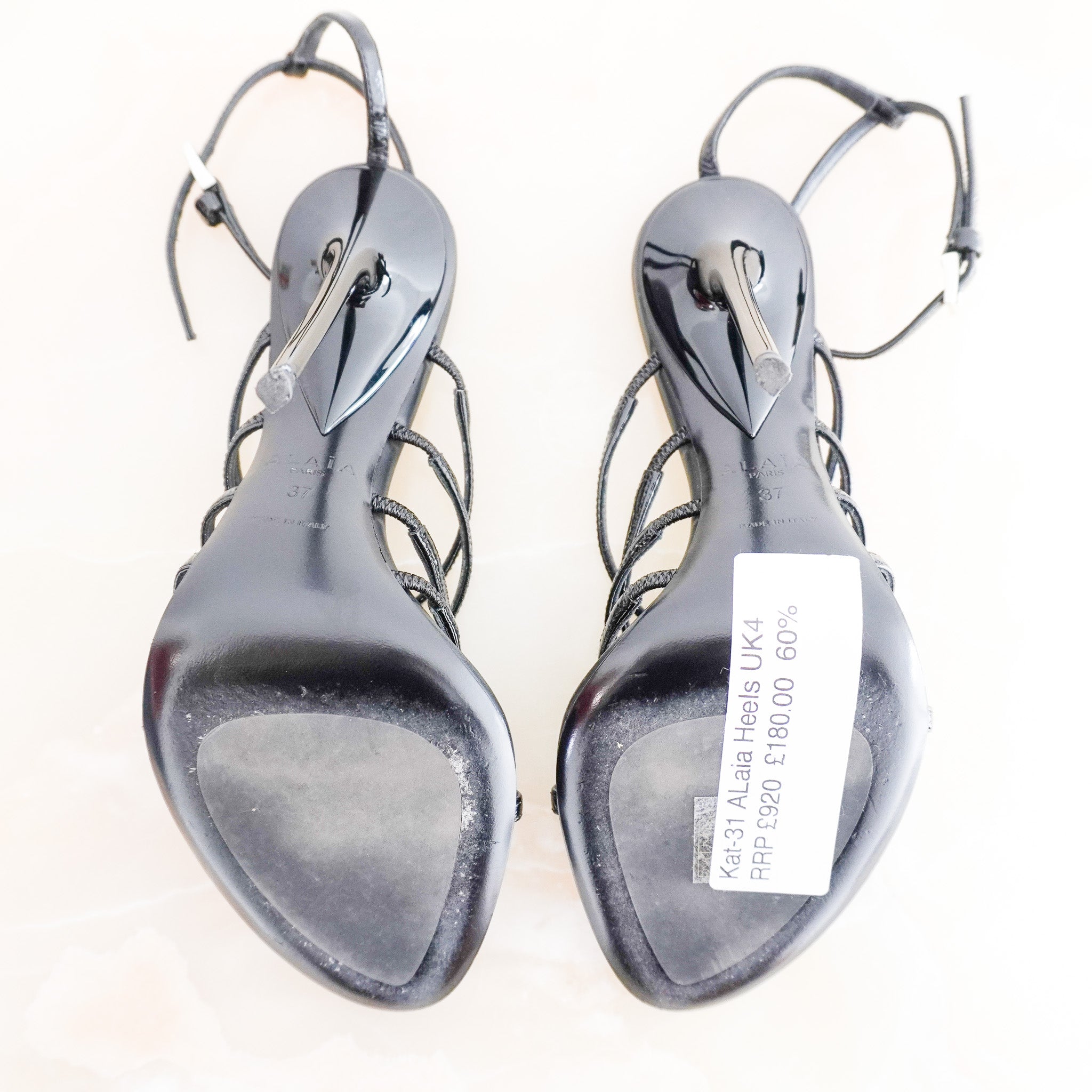 Alaia Black Multistrap Heeled Sandals RRP £920 | Preloved Authentic - Reloved Again