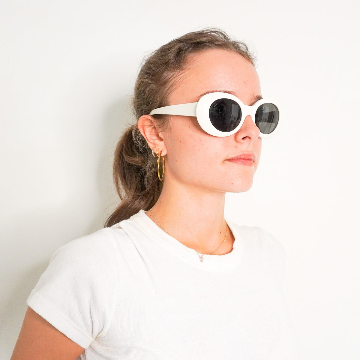 Acne Studios White Round Framed Sunglasses (RRP £270) | Authentic Preloved FINAL SALE - Reloved Again