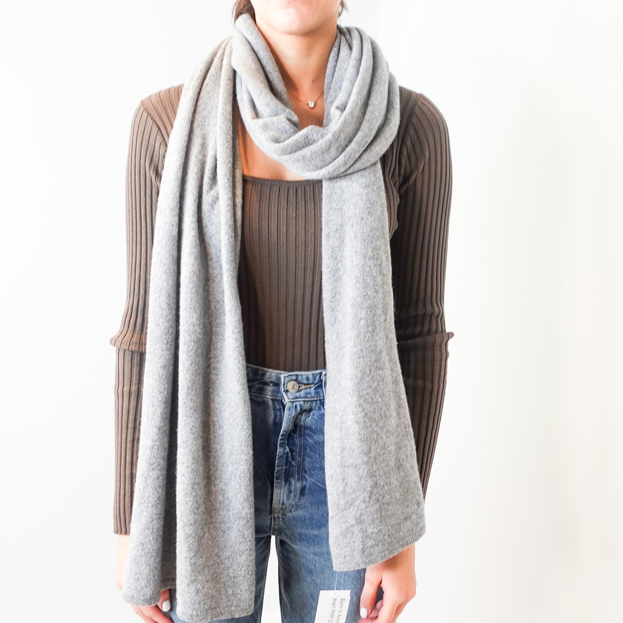 Grey wool scarf RRP £220