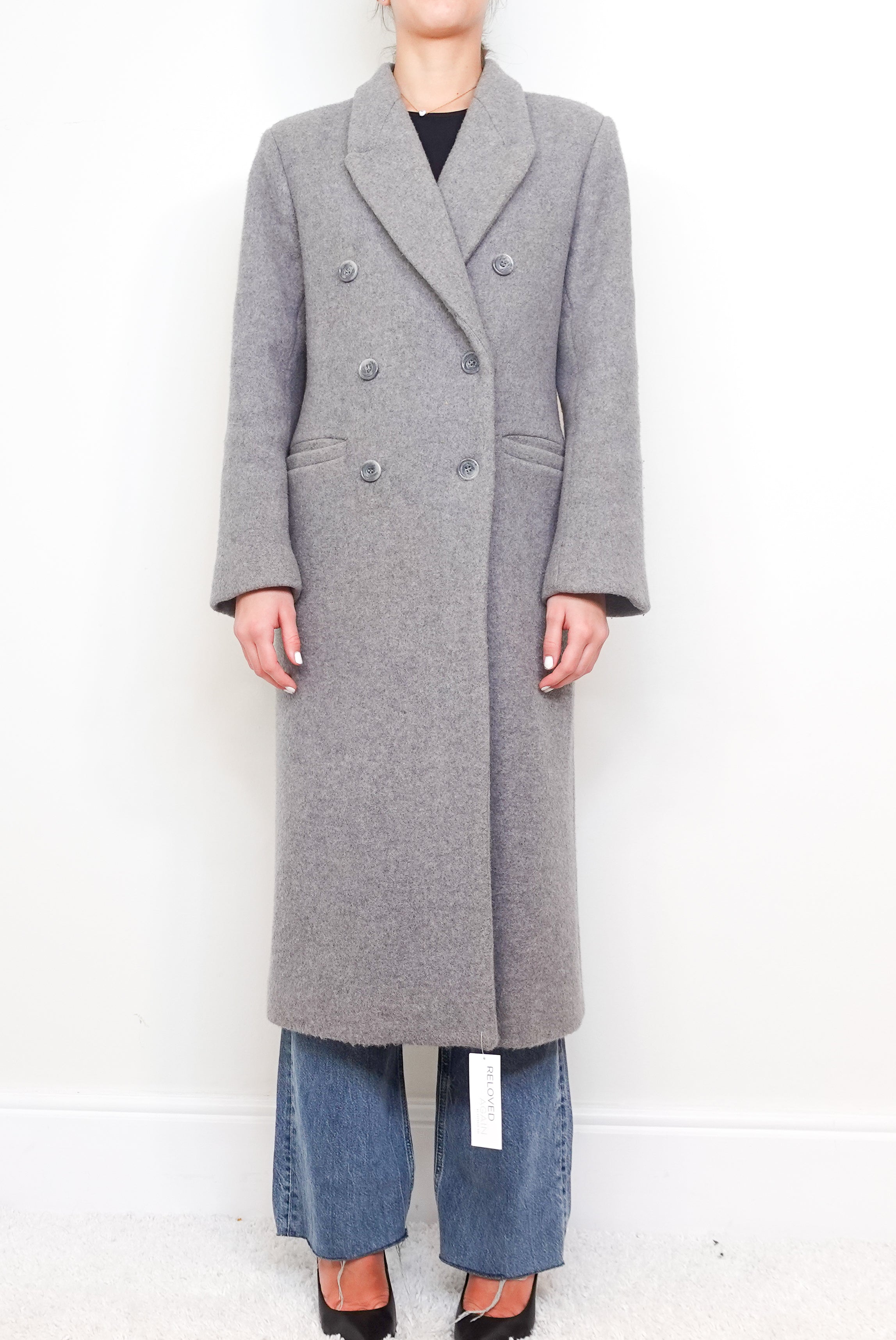 Double Breasted Grey Coat RRP £700