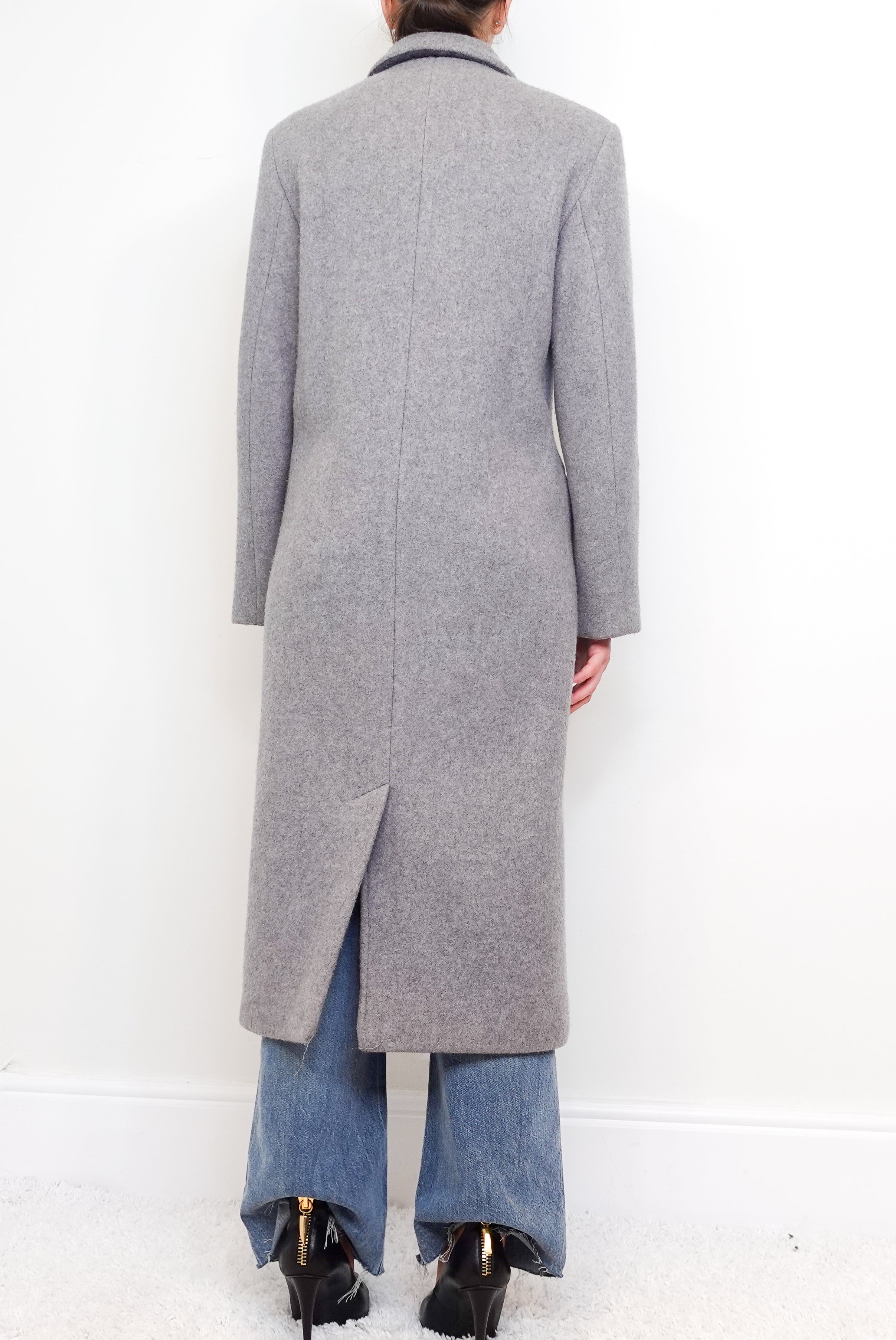 Double Breasted Grey Coat RRP £700