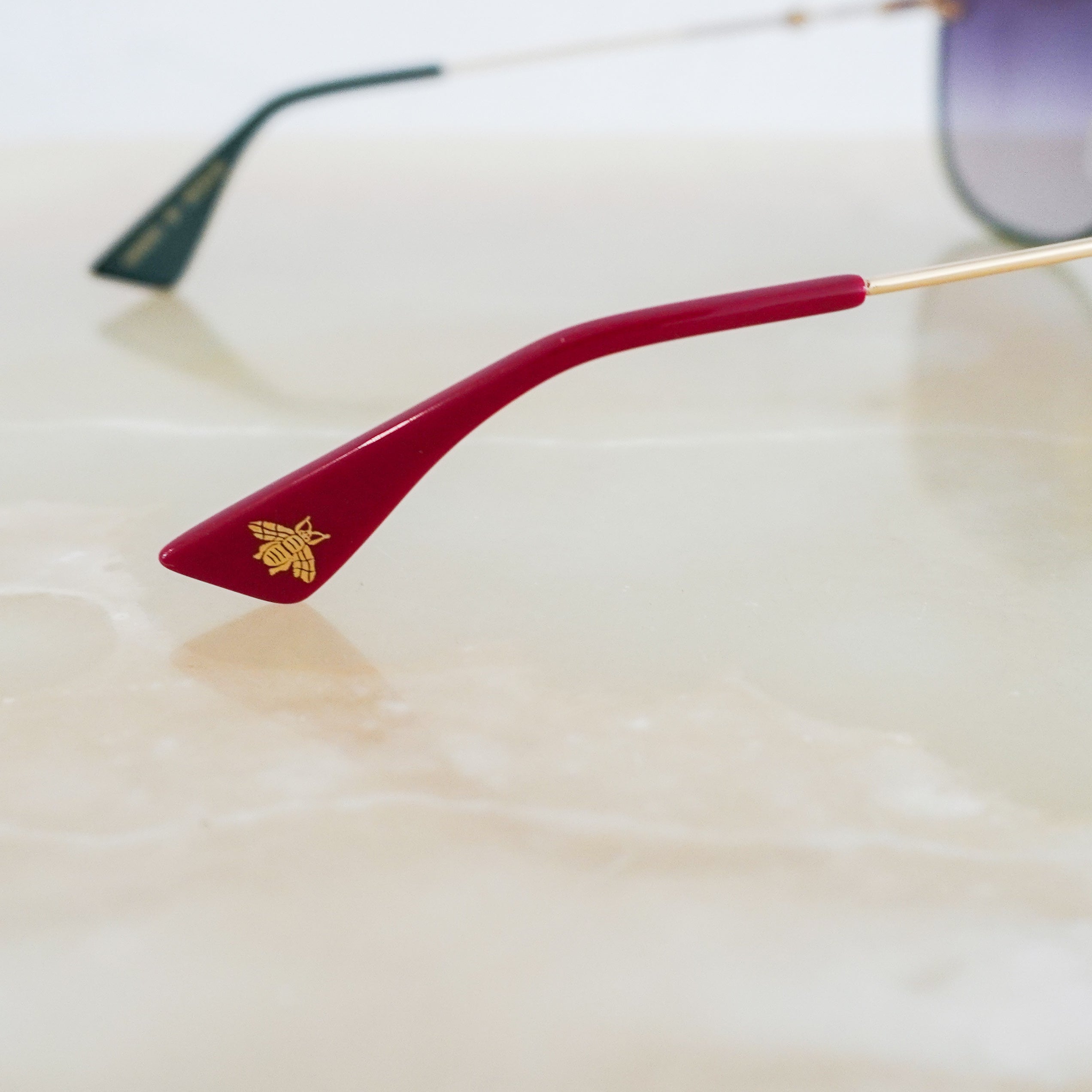 Gucci Green Glitter Aviator Sunglasses RRP £385 | Authentic Preloved FINAL SALE