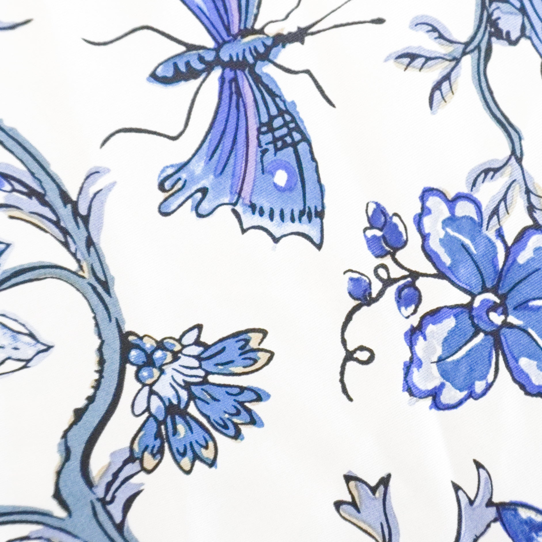 Weekend MaxMara Blue Floral Silk Scarf (RRP £490) | Authentic Preloved FINAL SALE