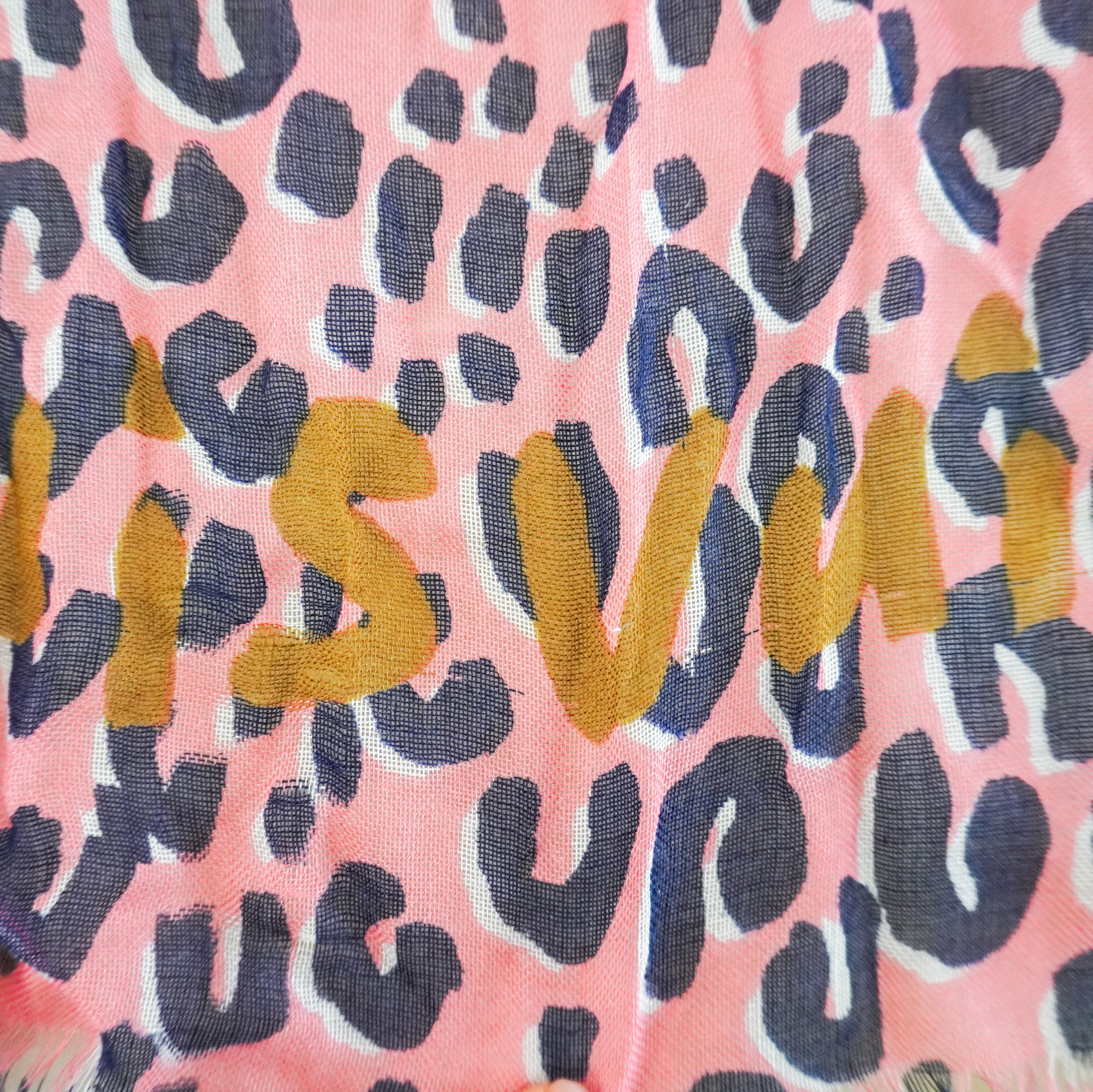 Louis Vuitton Pink Sprouse Leopard Scarf RRP £475 | Authentic Preloved