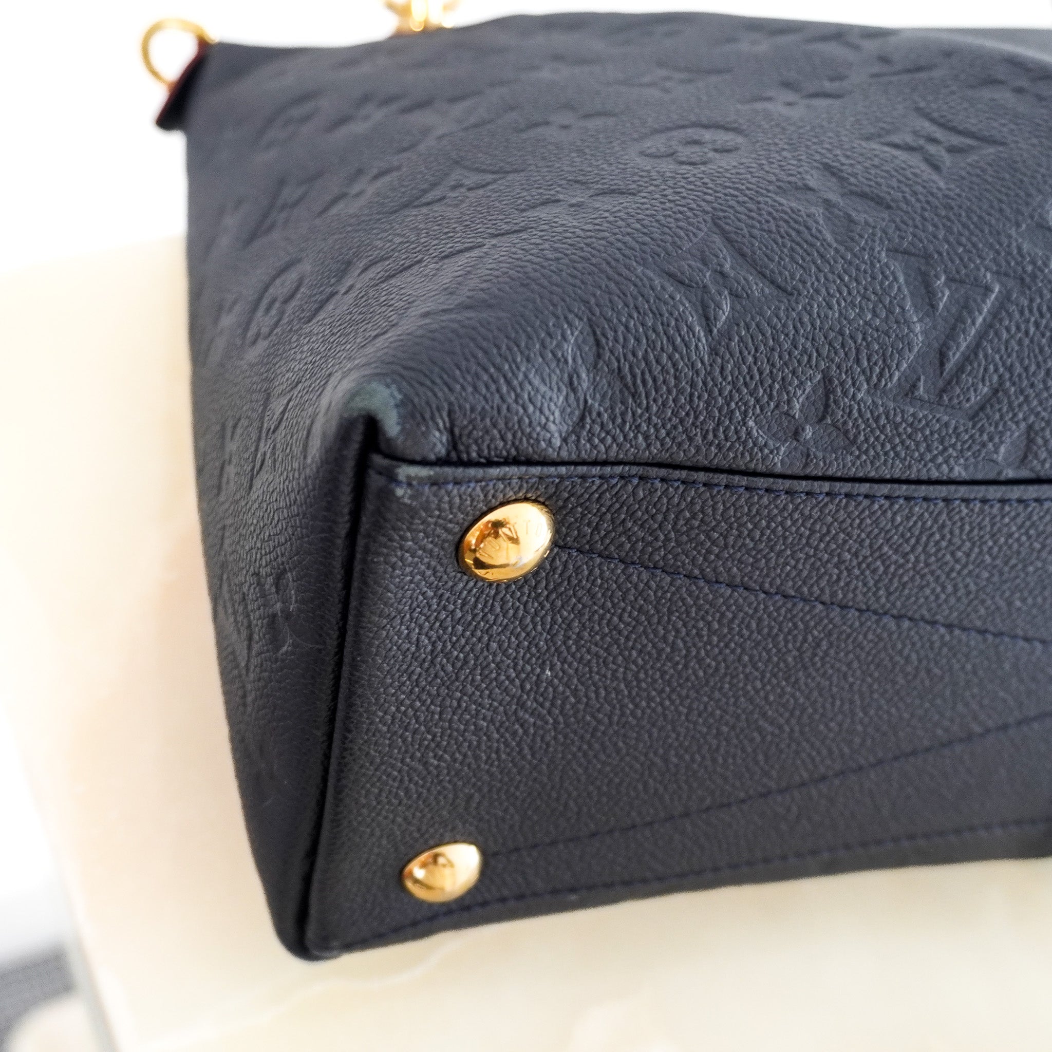 Louis Vuitton Monogram Empreinte V Tote MM in Marine Rouge (RRP £2390) | Authentic Preloved