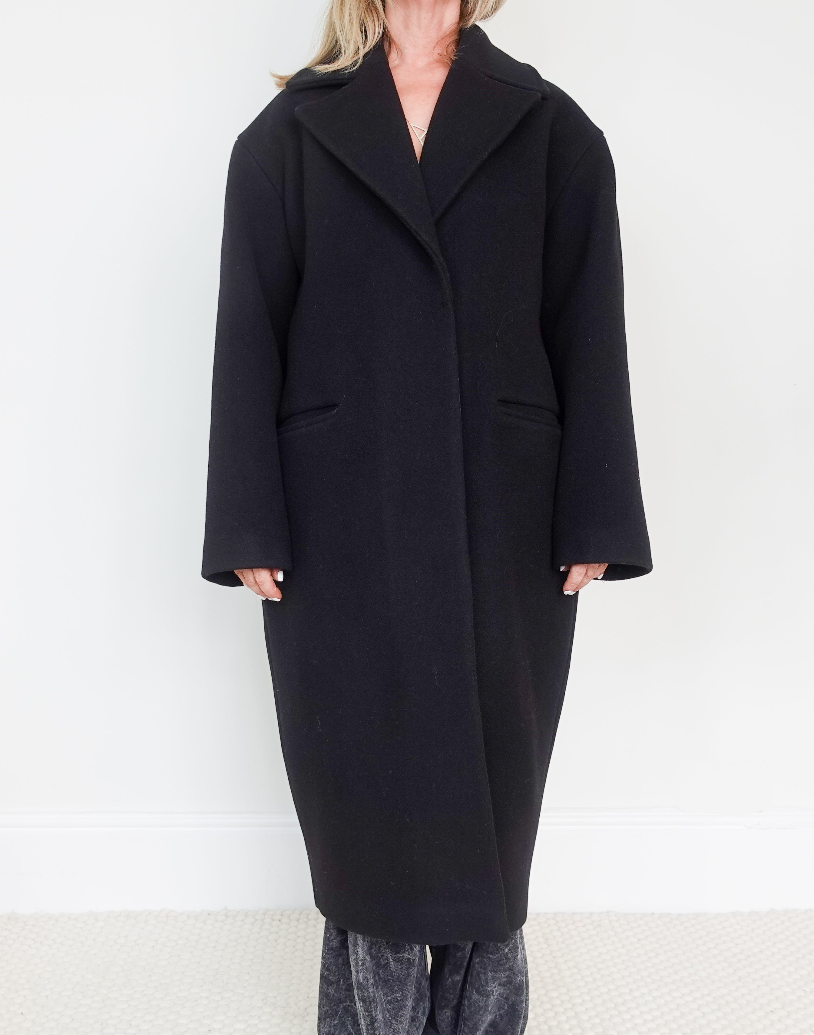 Black Cocoon coat RRP 895