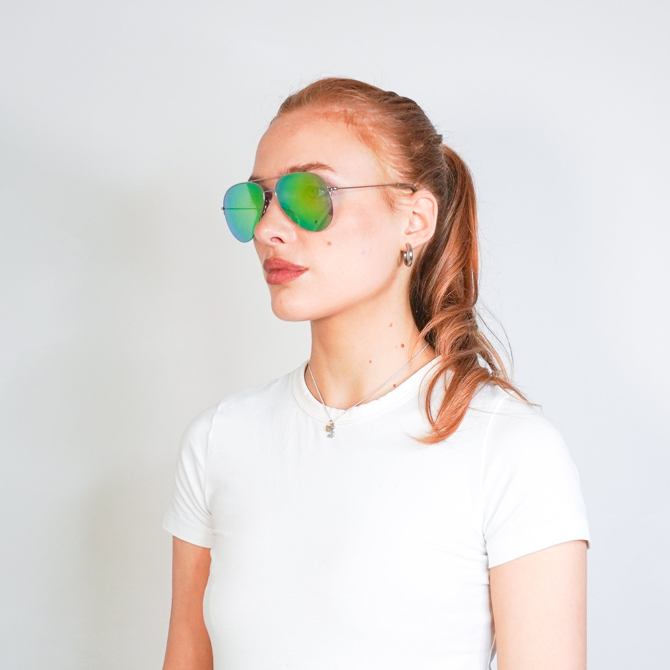 Victoria Beckham Green Aviator Mirrored Sunglasses (RRP £295) | Authentic Preloved FINAL SALE - Reloved Again