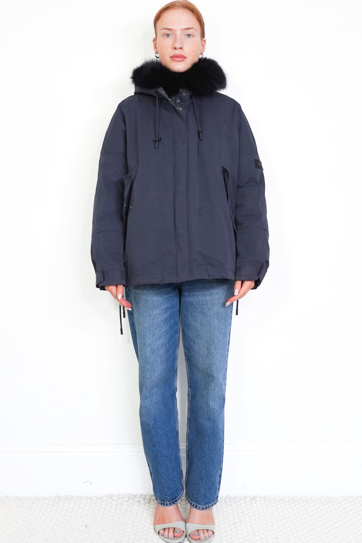YVES Salomon Canvas and Fur Trim Parka Jacket (RRP £1350)  | Authentic Preloved