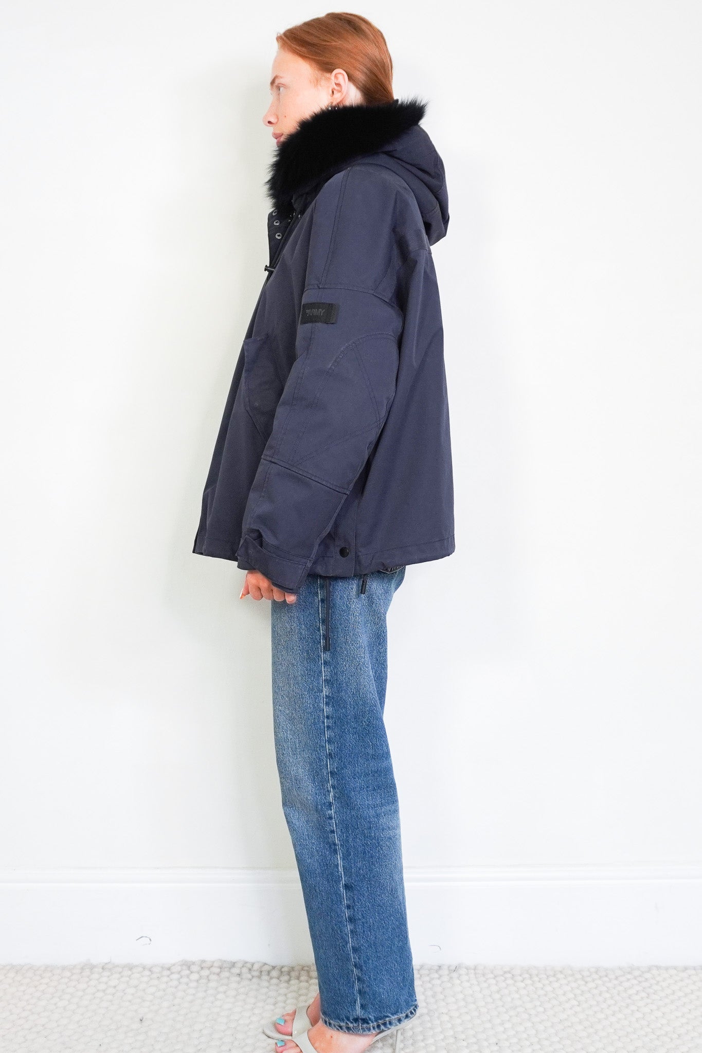 YVES Salomon Canvas and Fur Trim Parka Jacket (RRP £1350)  | Authentic Preloved