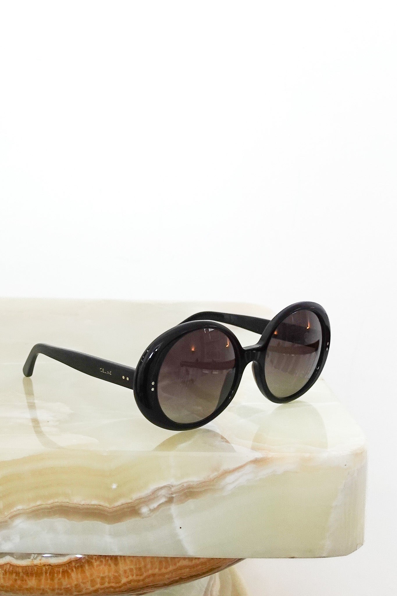 Oval black sunglasses RRP £350