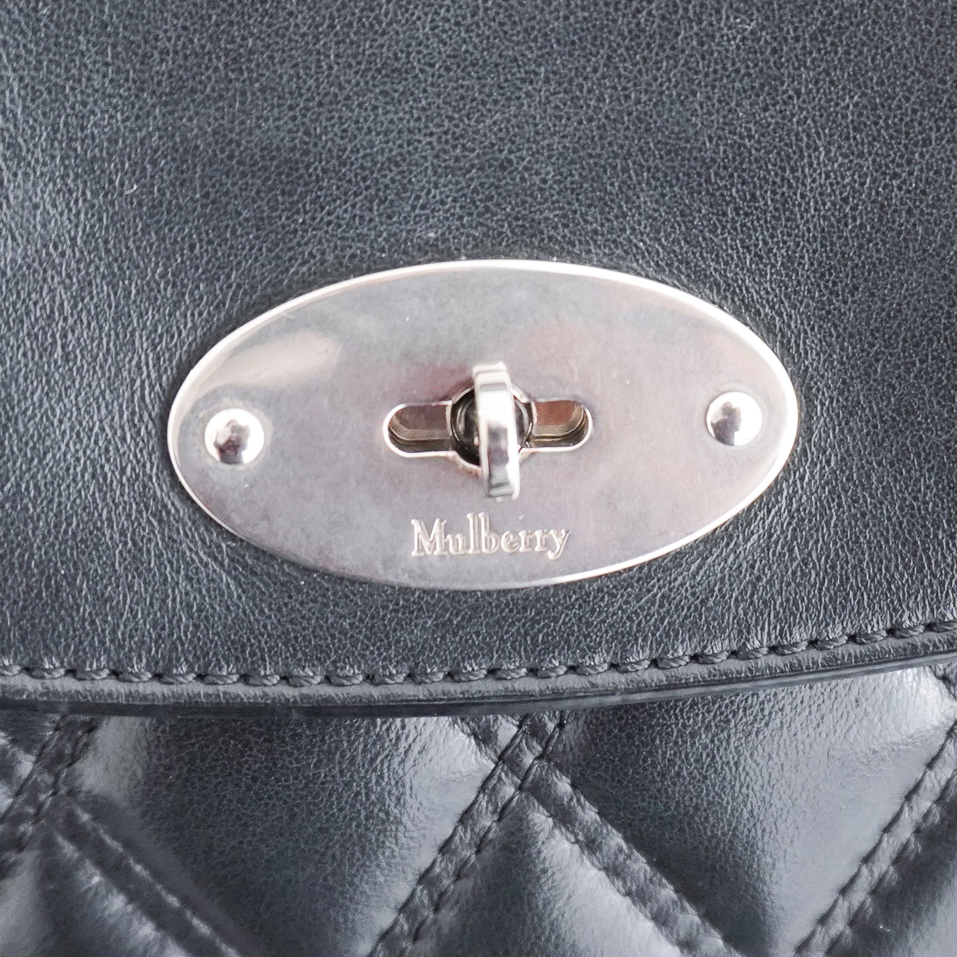 Mulberry Black Bayswater Mini Quilted Backpack (RRP £695) | Authentic Preloved