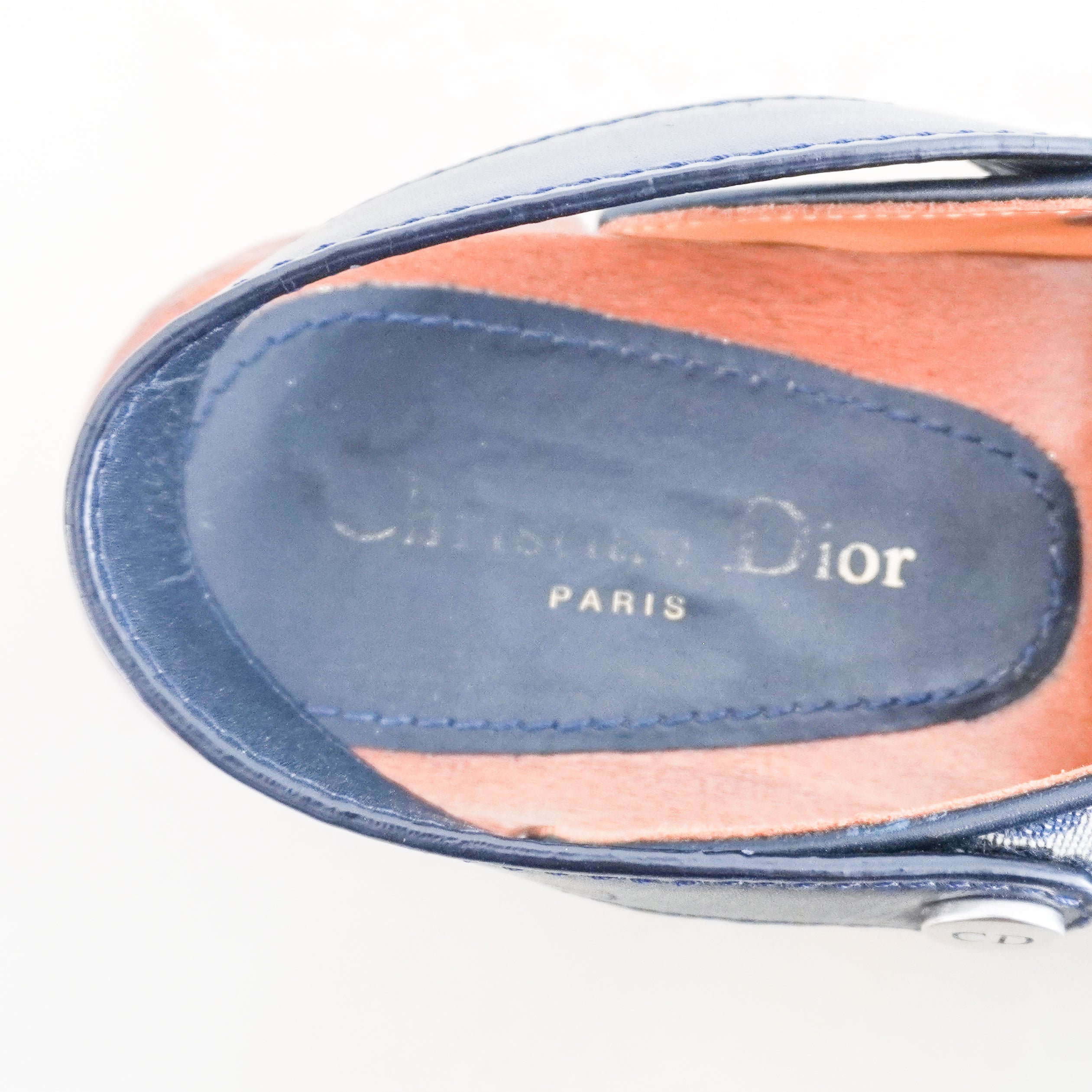Dior Deep Blue Diorquake Clogs in Canvas Oblique (RRP £665) | Authentic Preloved