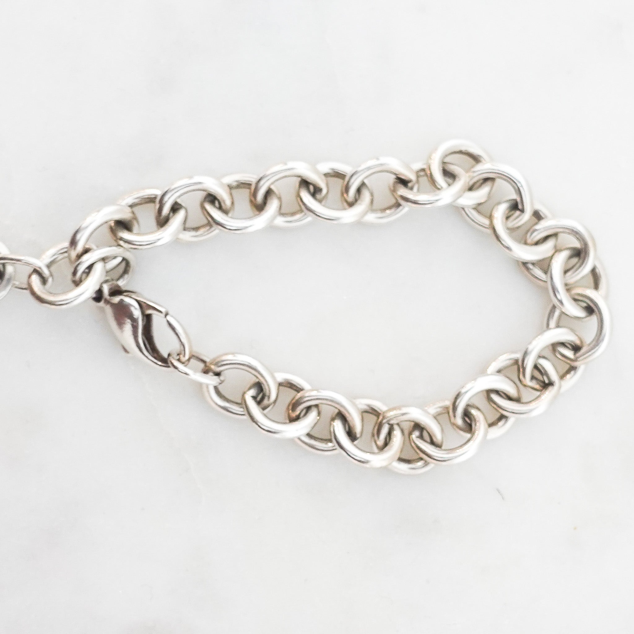 Silver heart chain bracelet RRP £350