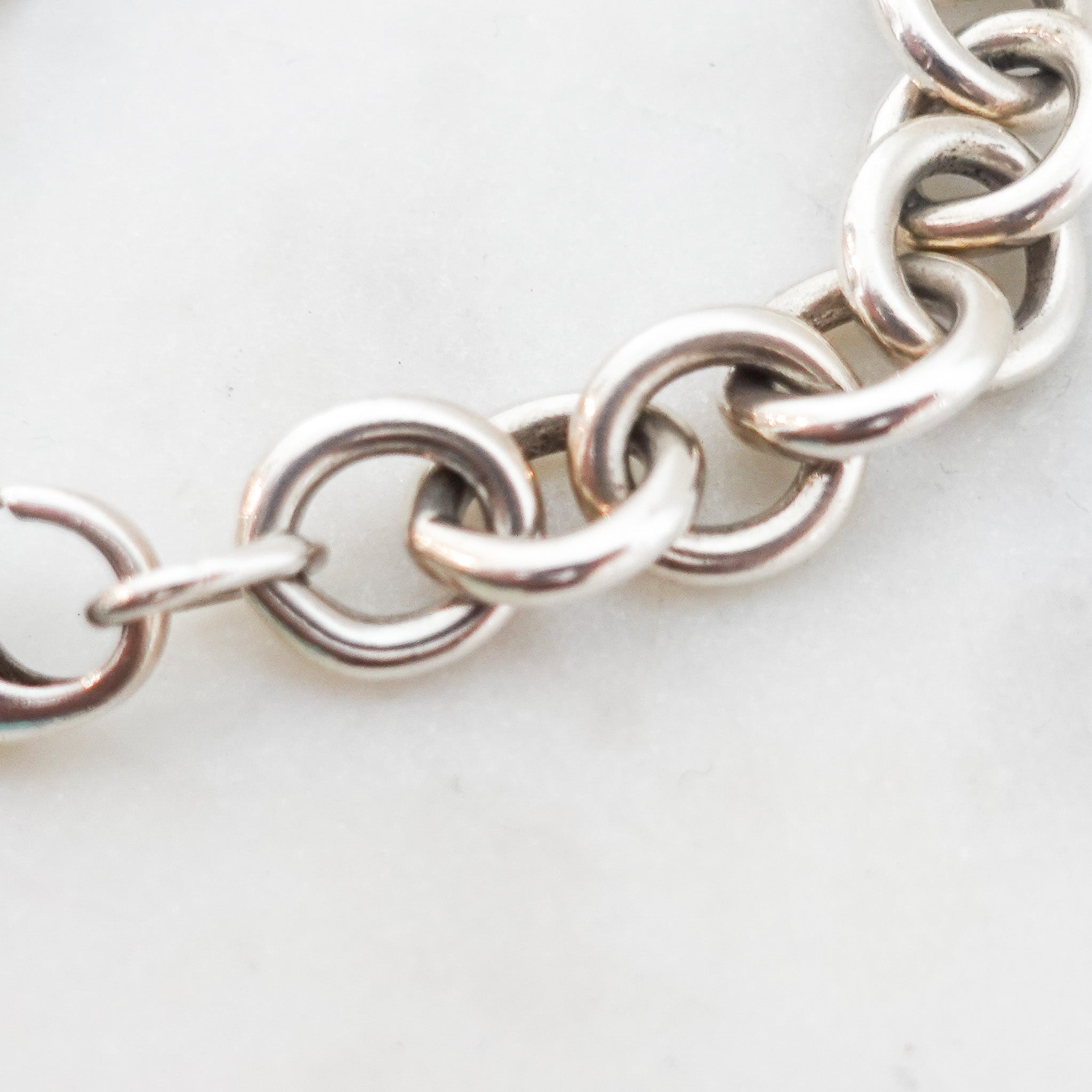 Silver heart chain bracelet RRP £350