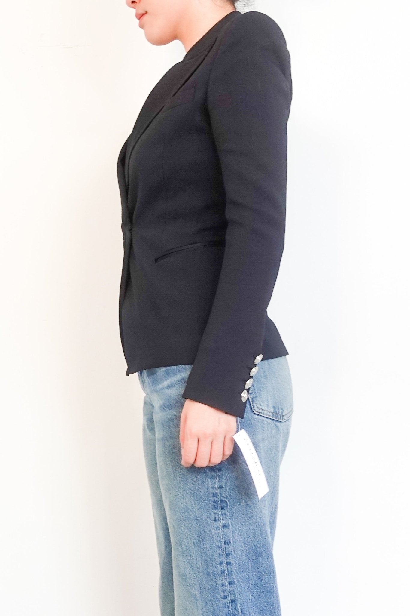 Balmain Black Blazer – Iconic Designer Tailoring preloved RRP £1,125 | Authentic and Preloved - Reloved Again