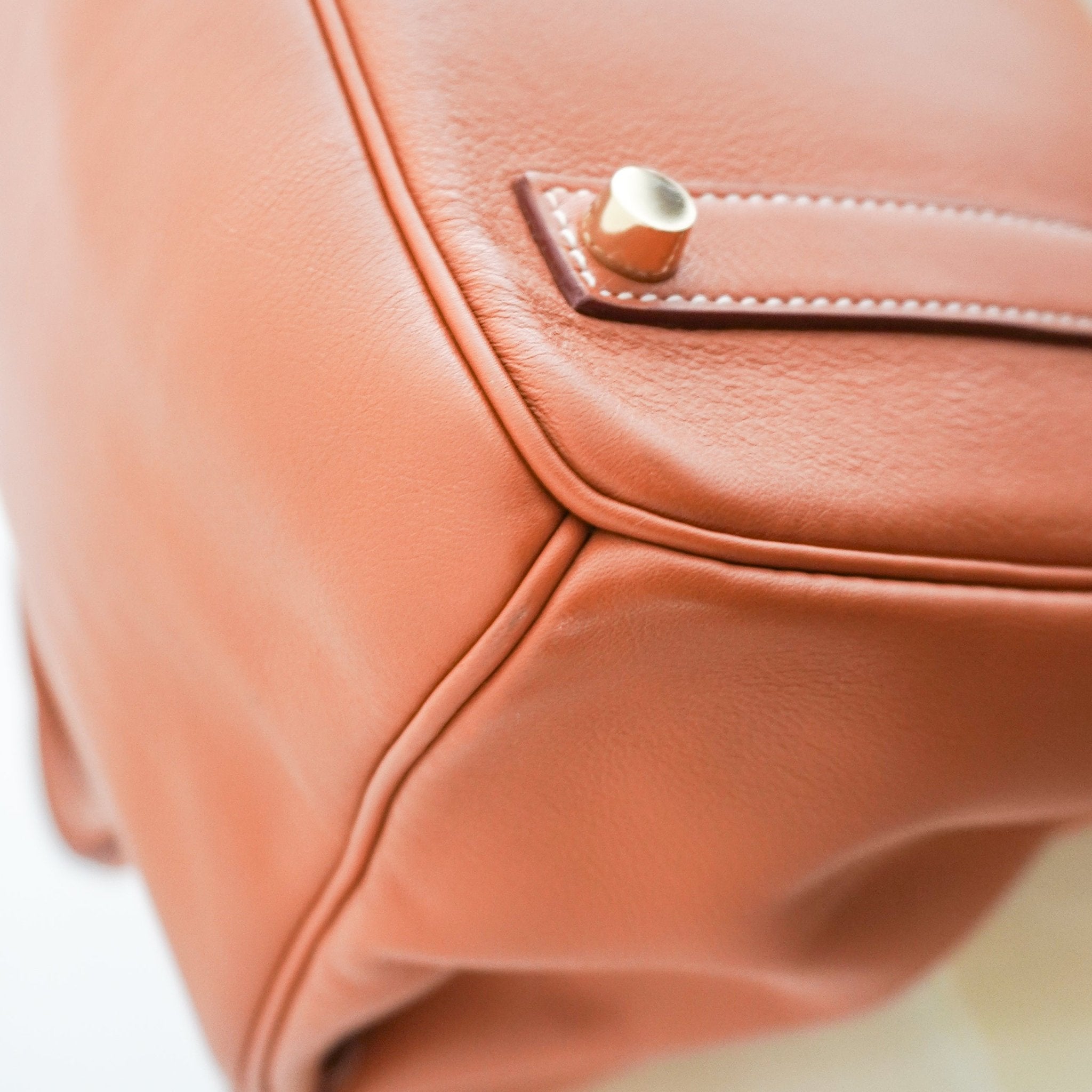 Hermès Birkin 35 Retourne in Gold Swift Leather with Gold Hardware | Authentic Preloved - Reloved Again