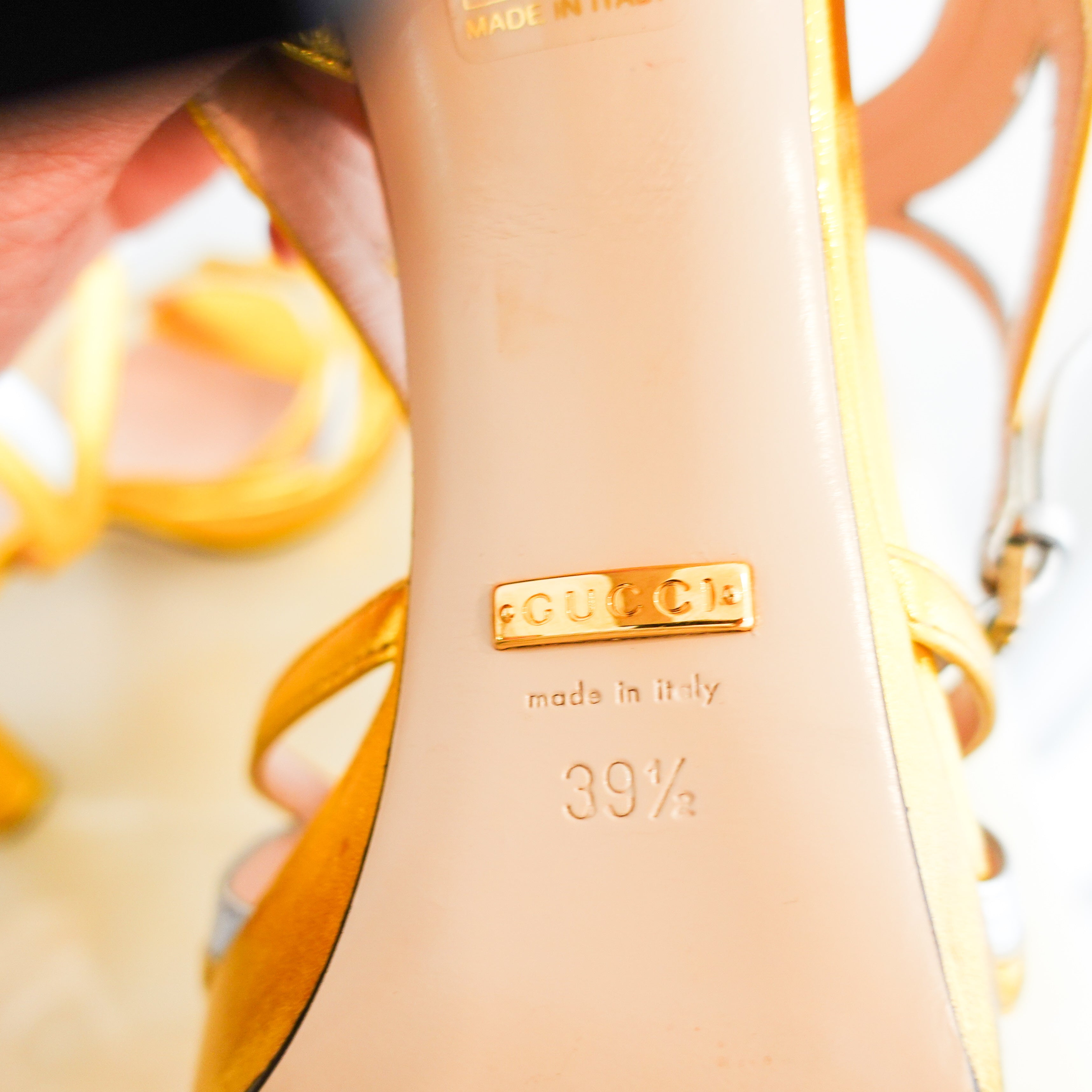 Gucci Platform Sandals in Gold RRP £840 | Authentic Preloved