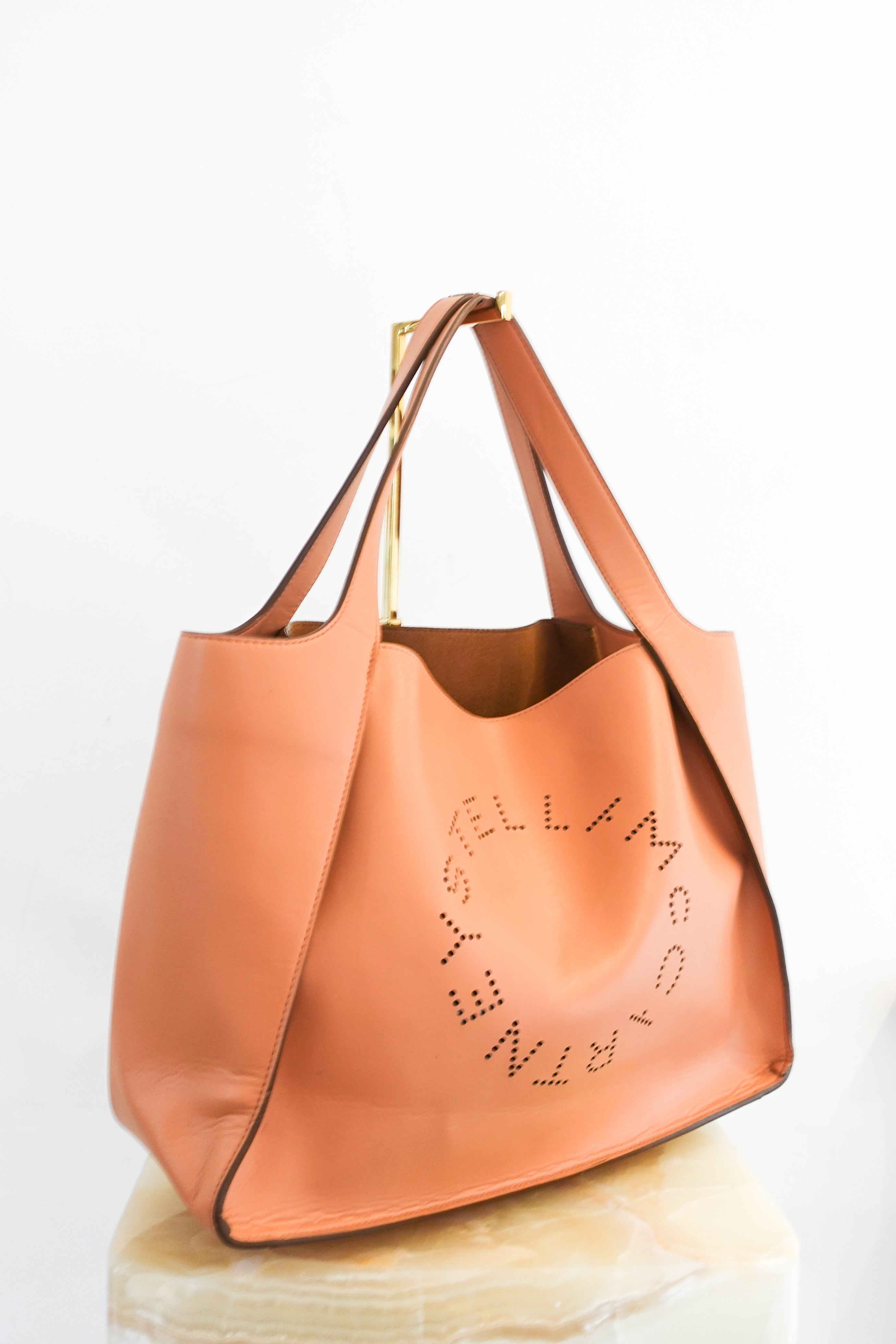 Stella McCartney Camel Brown Logo Large Tote Bag RRP £850 | Authentic Preloved
