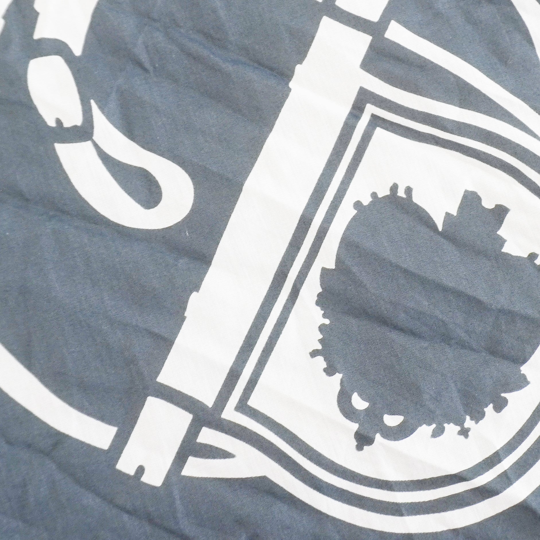 Hermès Losange Cotton GM Scarf "Harnais de Cour" Noir / Blanc (RRP £580) | Authentic Preloved - Reloved Again