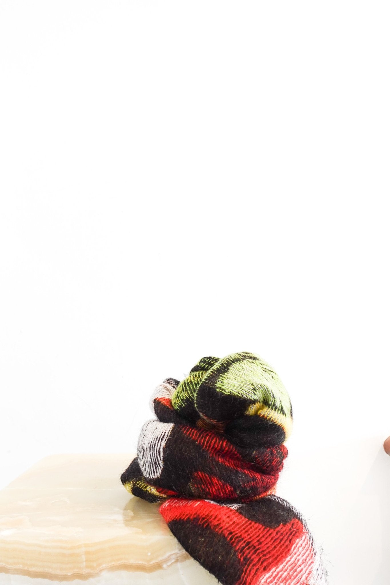Alexander McQueen Multicolour Mushroom Wool Scarf RRP £700 | Authentic Preloved