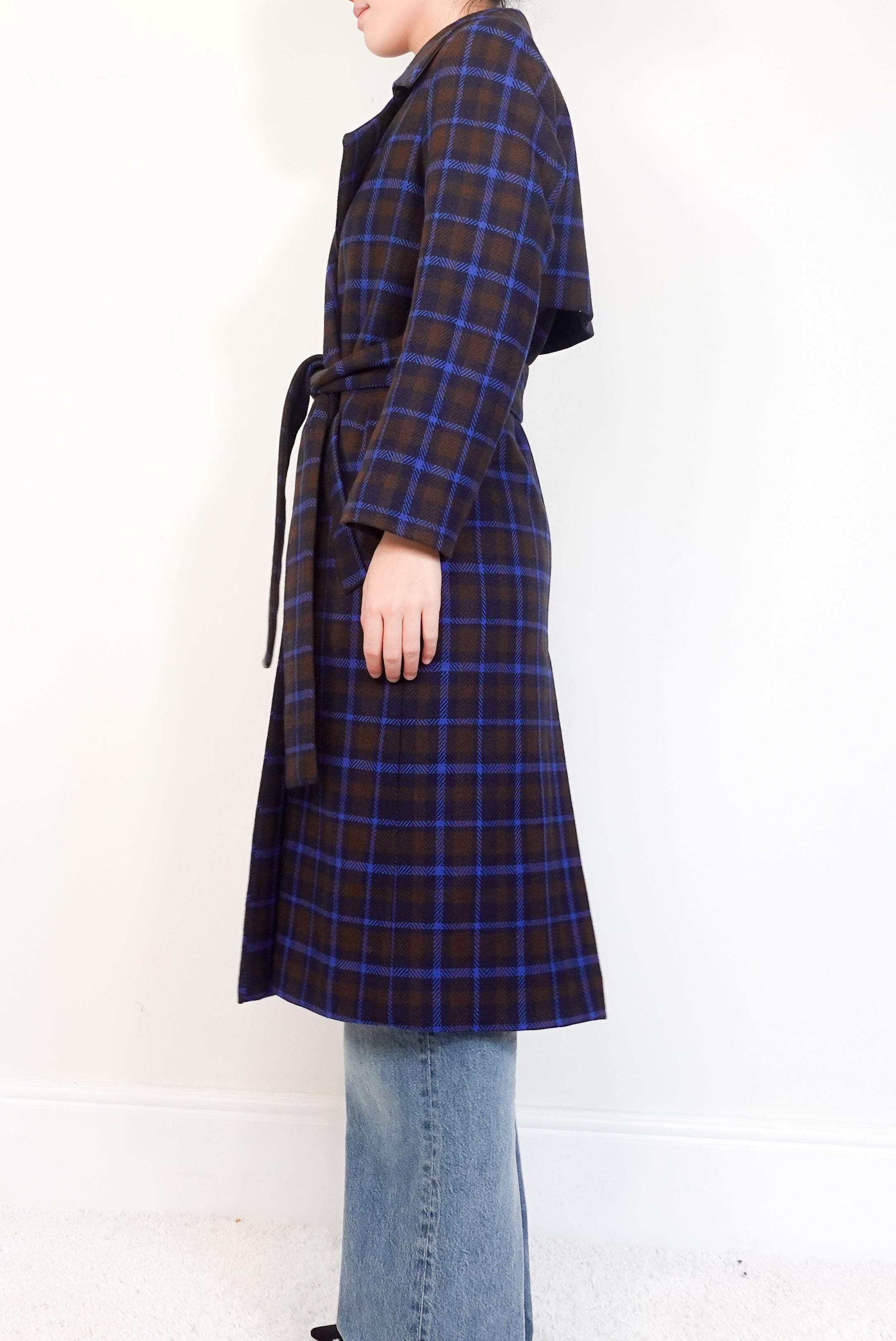 Check wool coat RRP £600