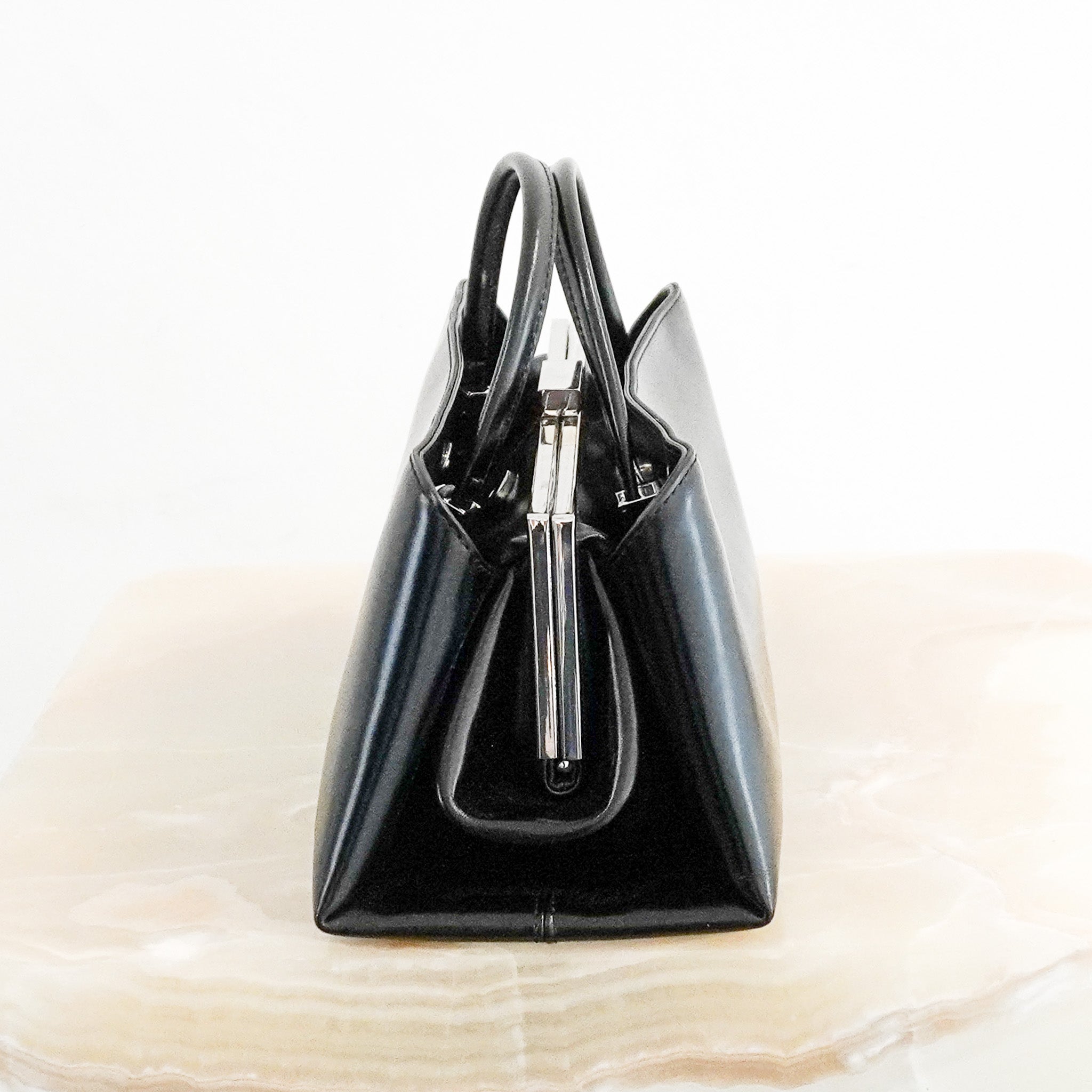 Verafied Noir Eclair Bag Interchangable Strap BLACK RRP £370 | Authentic Preloved