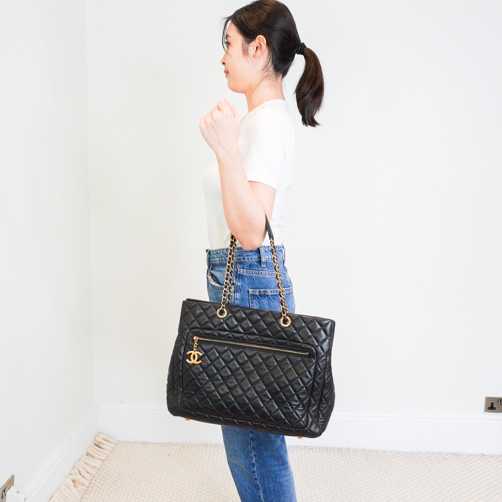 Chanel CC Charm Lambskin Tote RRP £5000 | Authentic Preloved