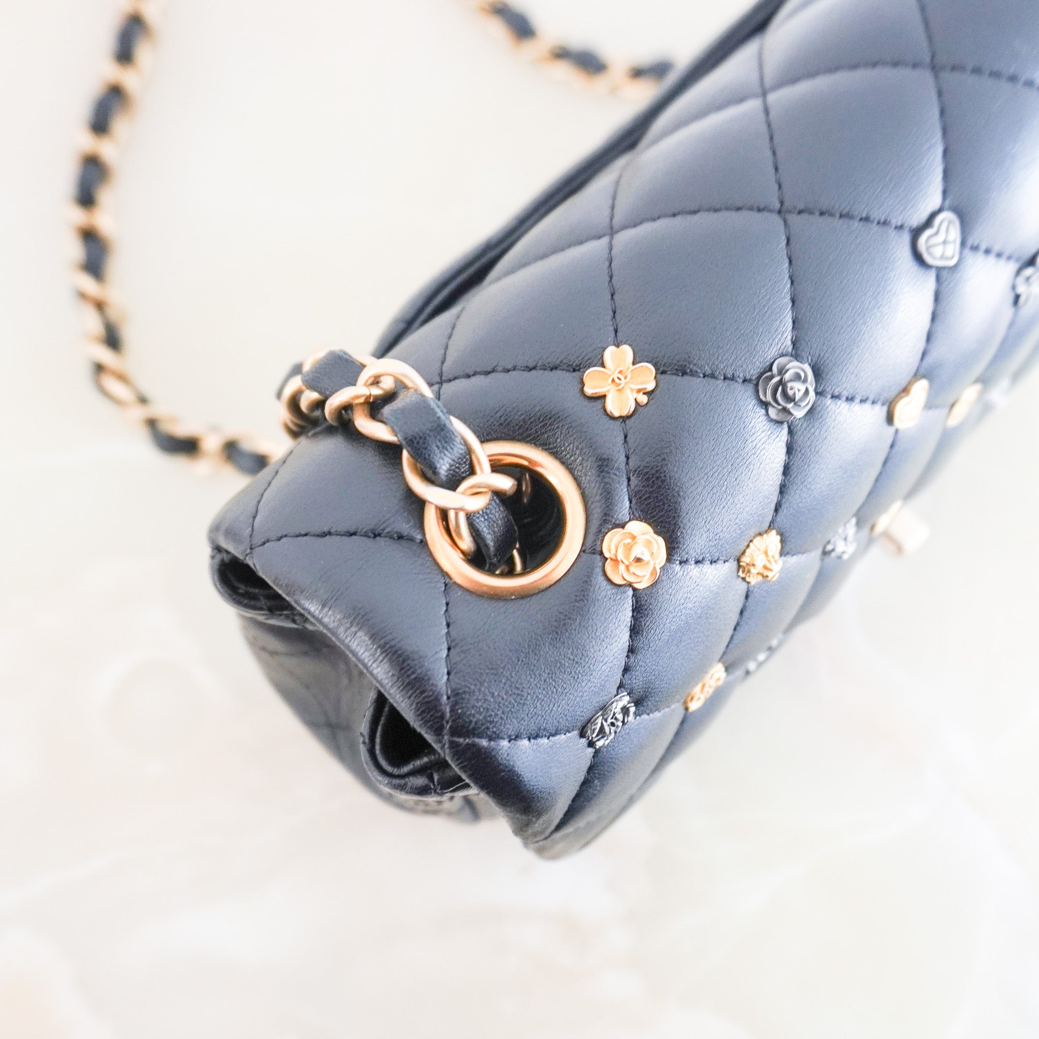 Chanel Mini Lucky Charms Rectangular Flap Bag in Black Lambskin (RRP £5600) | Authentic Preloved
