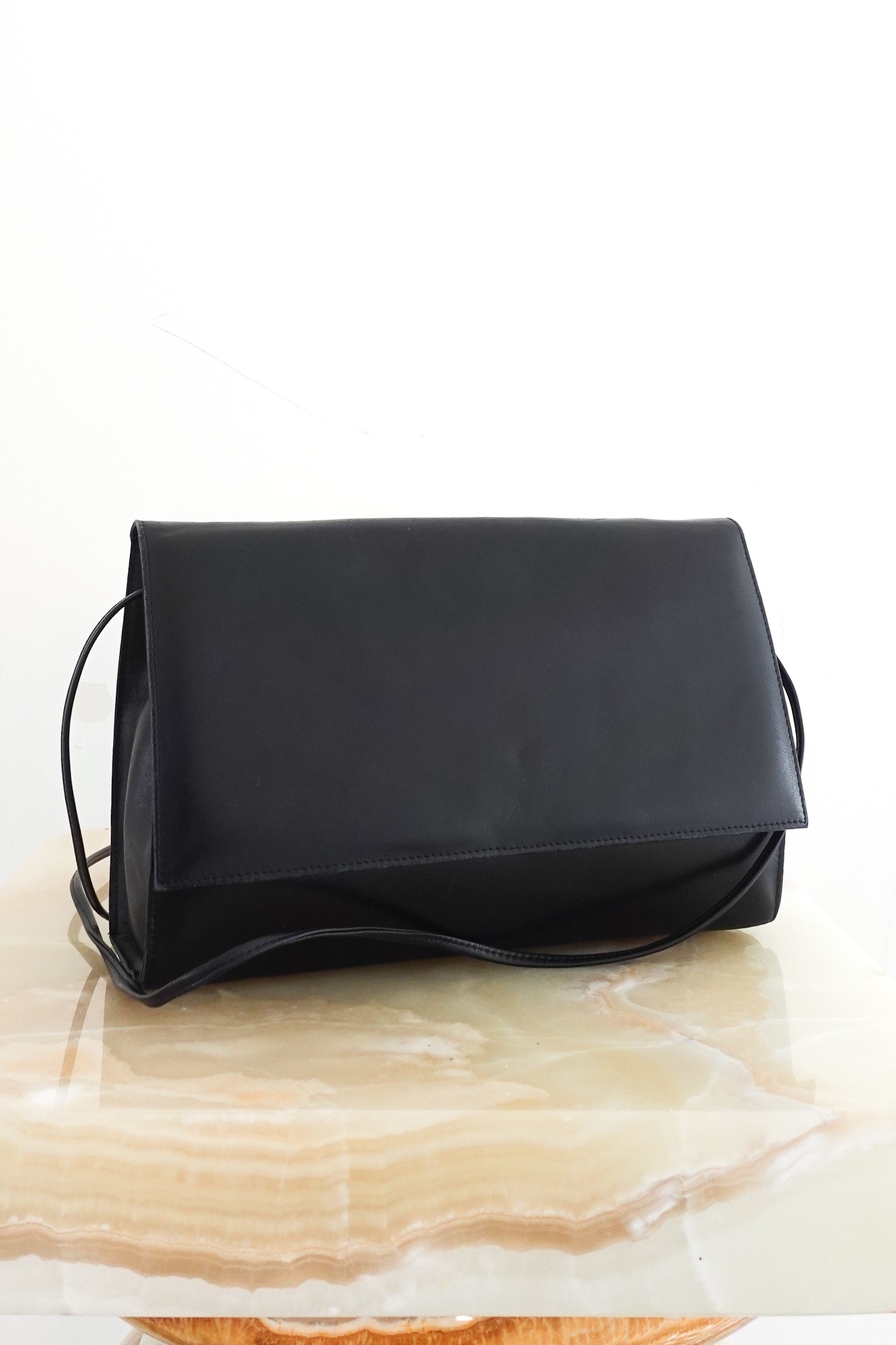 Smooth leather clutch