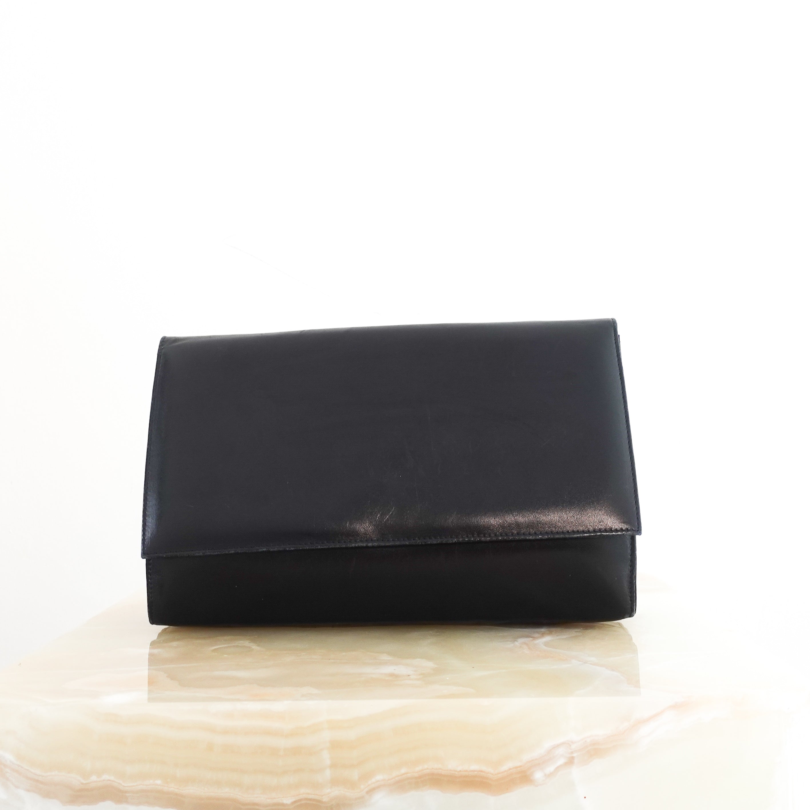 Smooth leather clutch