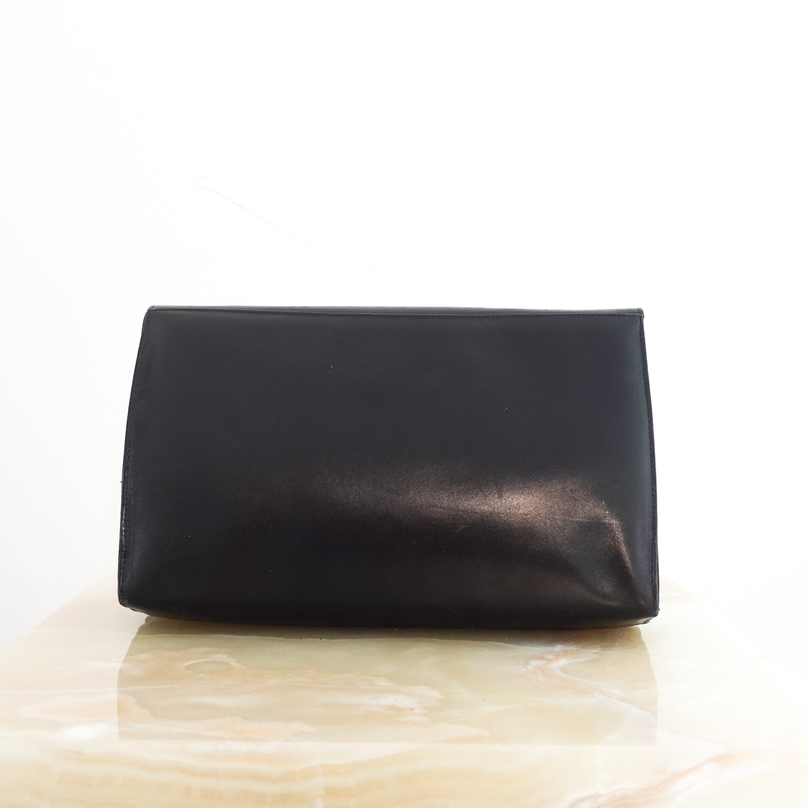 Smooth leather clutch