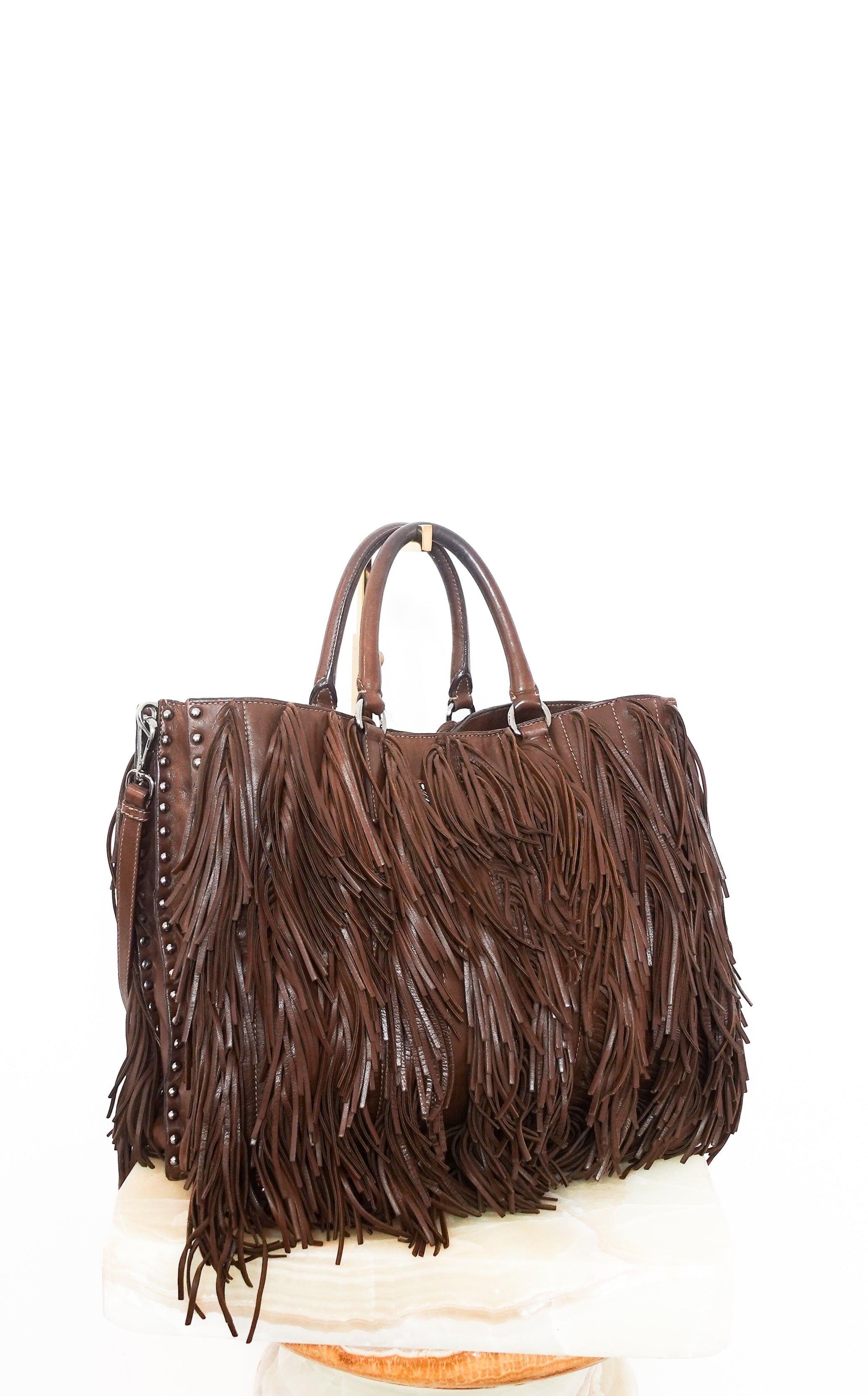 Runway fringed nappa tote bag RRP £2k