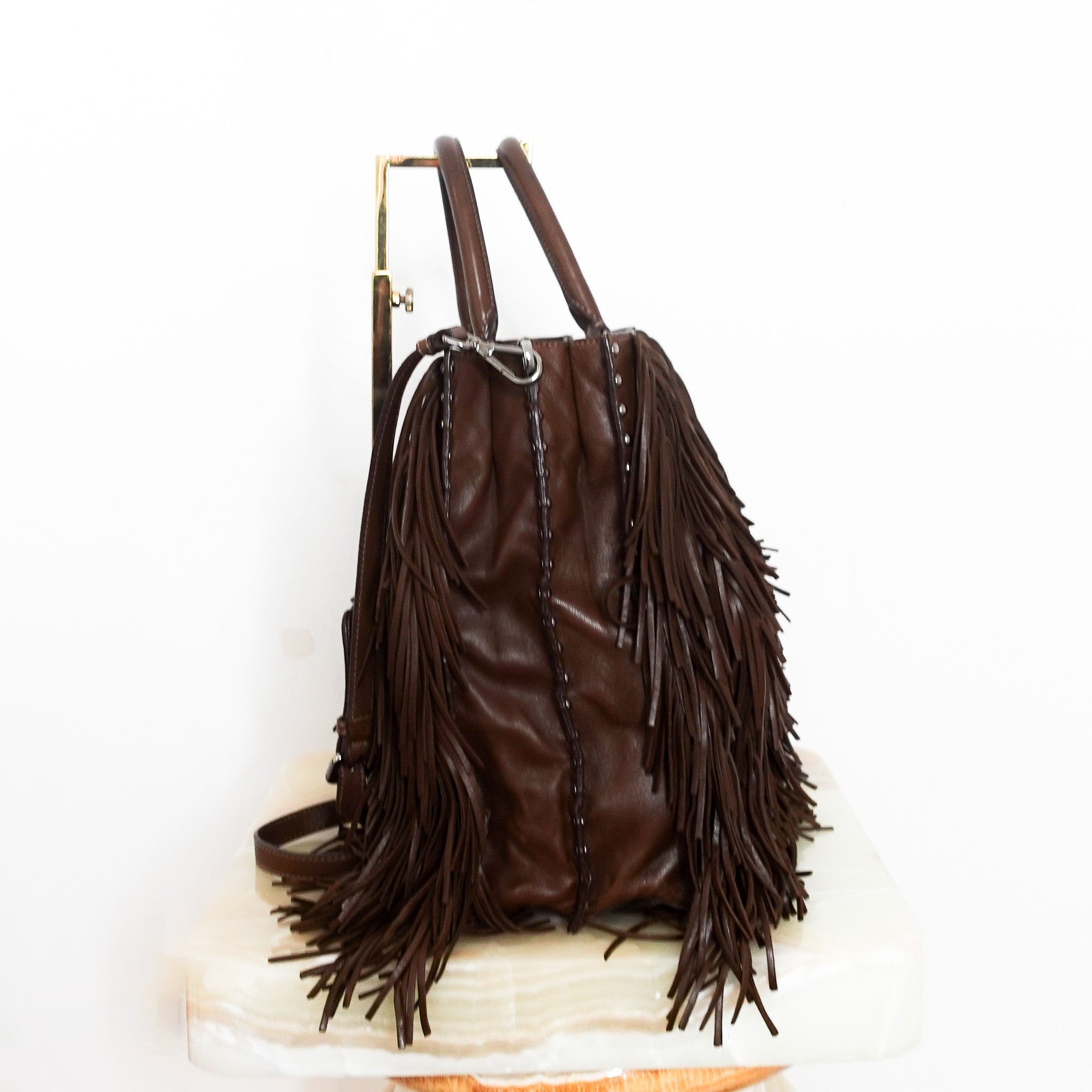 Runway fringed nappa tote bag RRP £2k