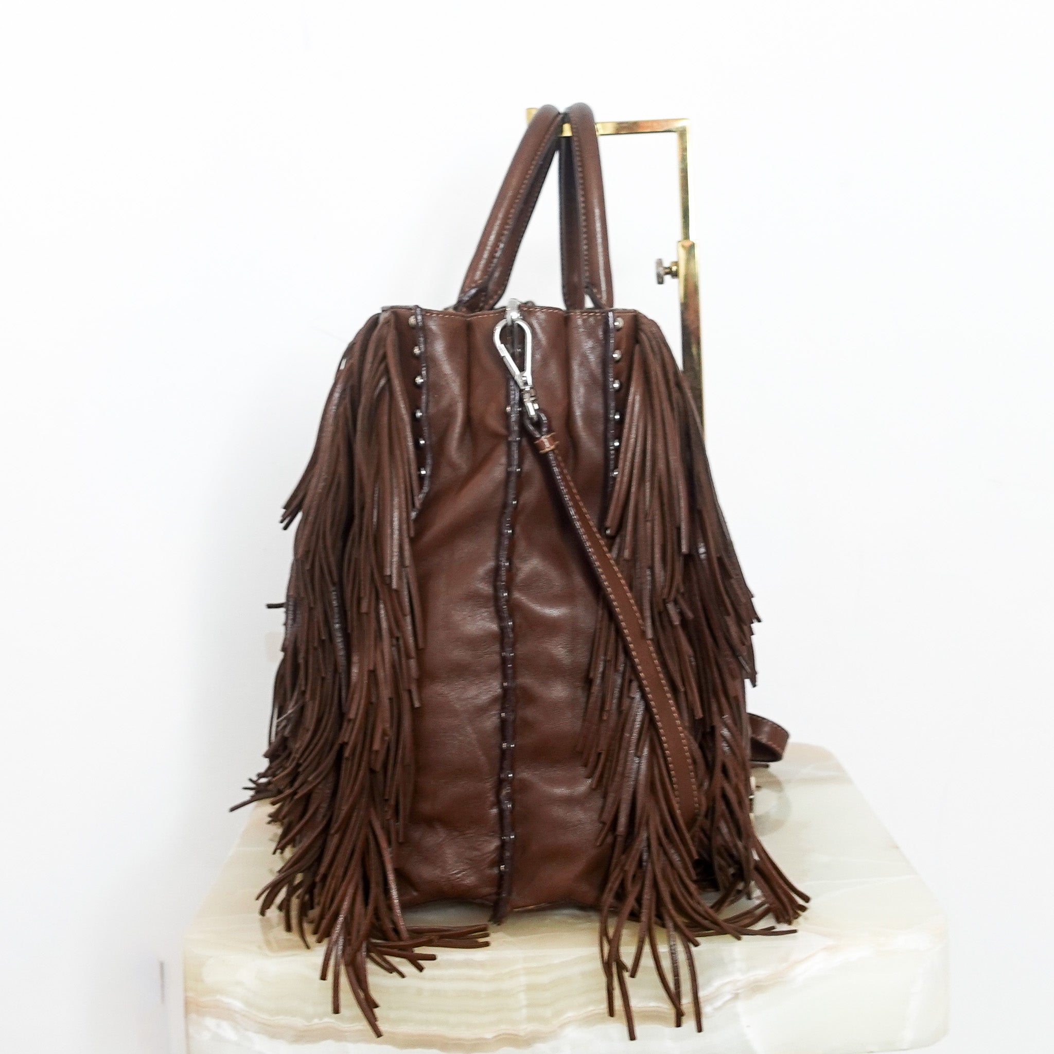 Runway fringed nappa tote bag RRP £2k