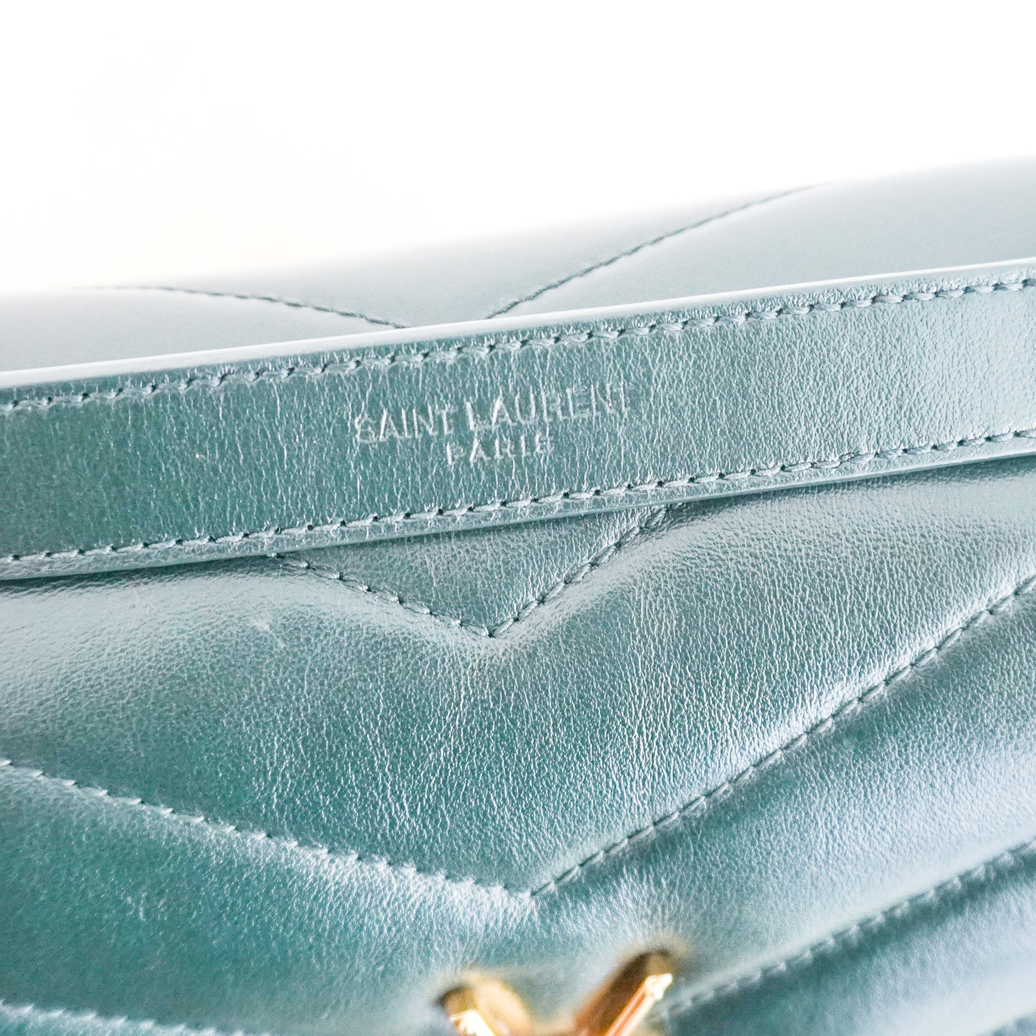 Saint Laurent Small Loulou Chain Bag in Forest Green Matelassé Leather (RRP £2090) | Authentic Preloved - Reloved Again