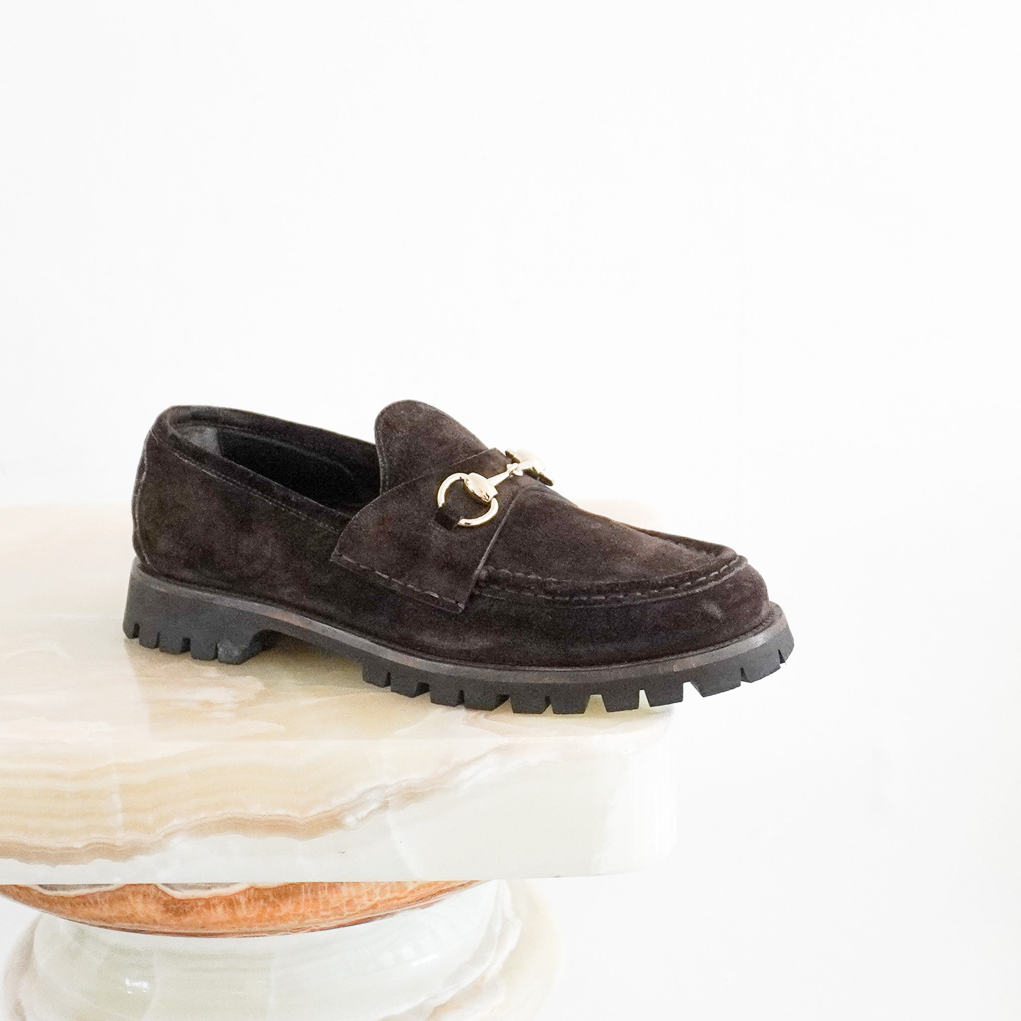 GUCCI horsebit Loafers in Brown Suede (RRP £840) | Authentic Preloved