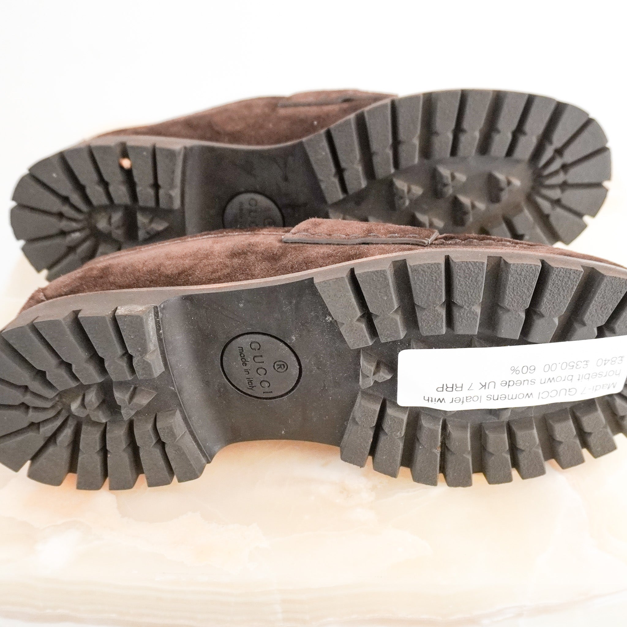 GUCCI horsebit Loafers in Brown Suede (RRP £840) | Authentic Preloved