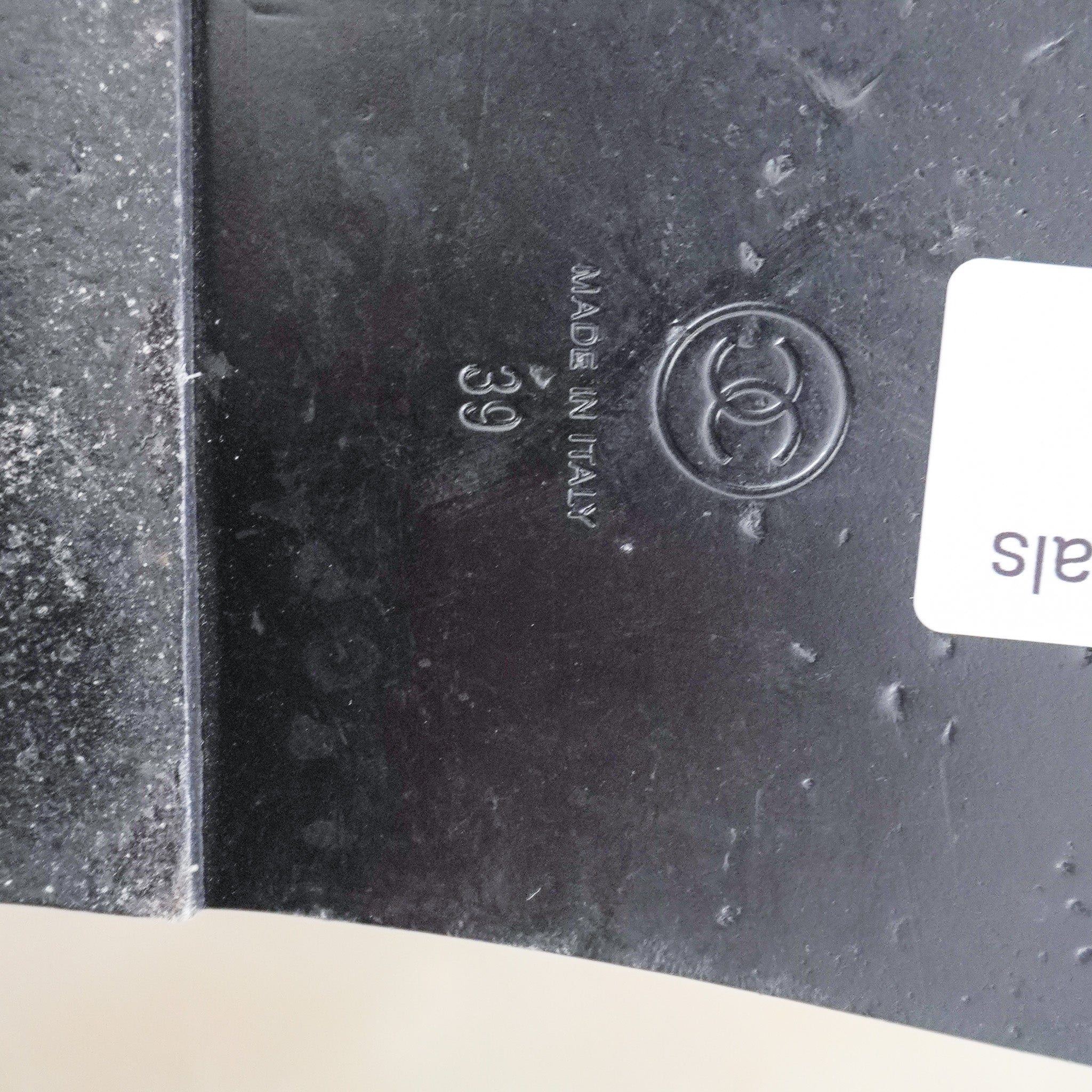 Chanel Black CC Leather Dad Sandals (RRP £1000) | Authentic Preloved - Reloved Again