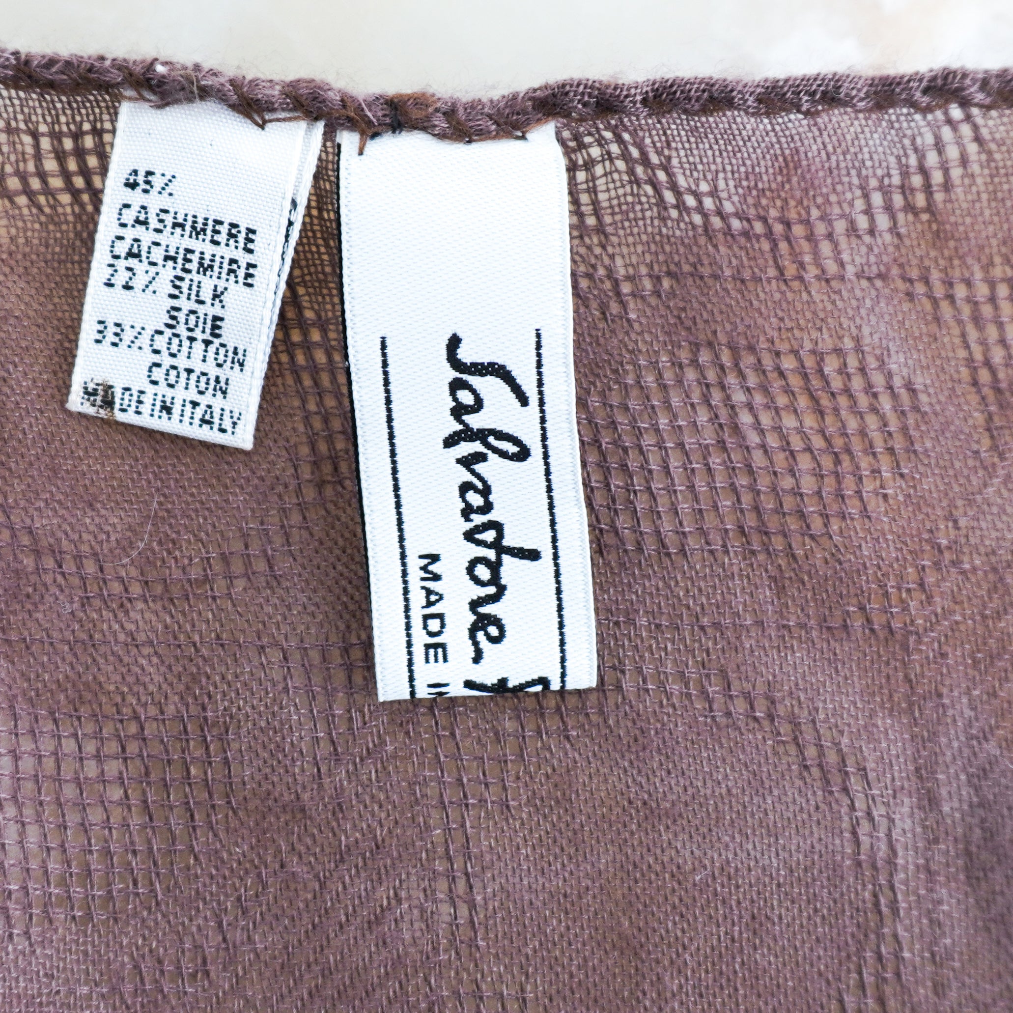 Salvatore Ferragamo Brown Cashmere Scarf RRP £450 | Authentic Preloved FINAL SALE