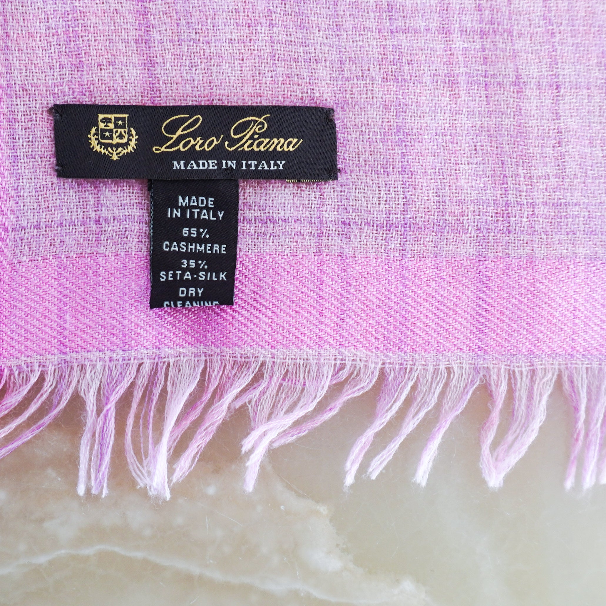 Loro Piana Pink Cashmere Scarf RRP £450 | Authentic Preloved FINAL SALE