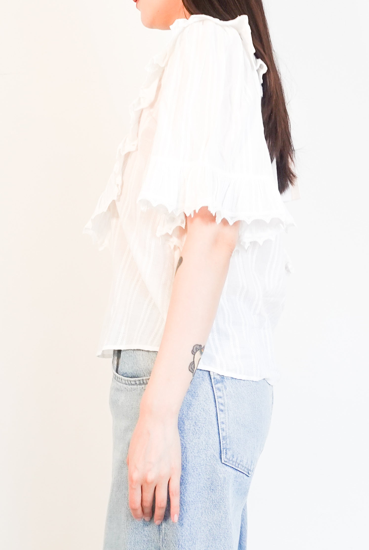 White cotton blouse