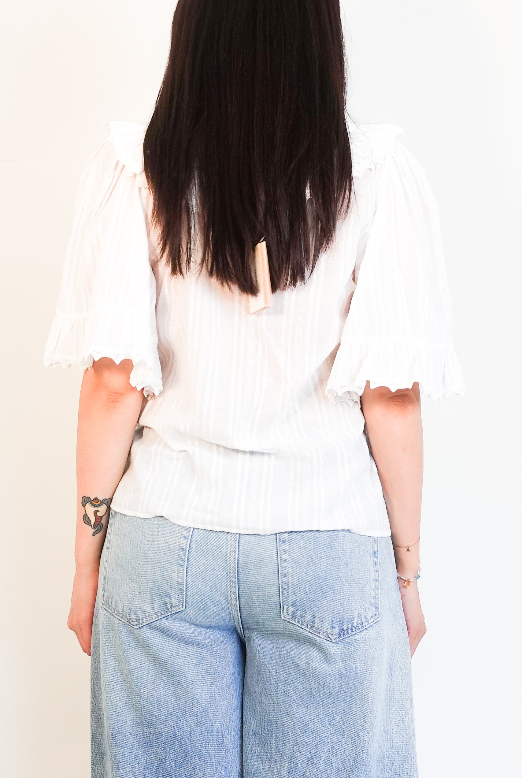 White cotton blouse