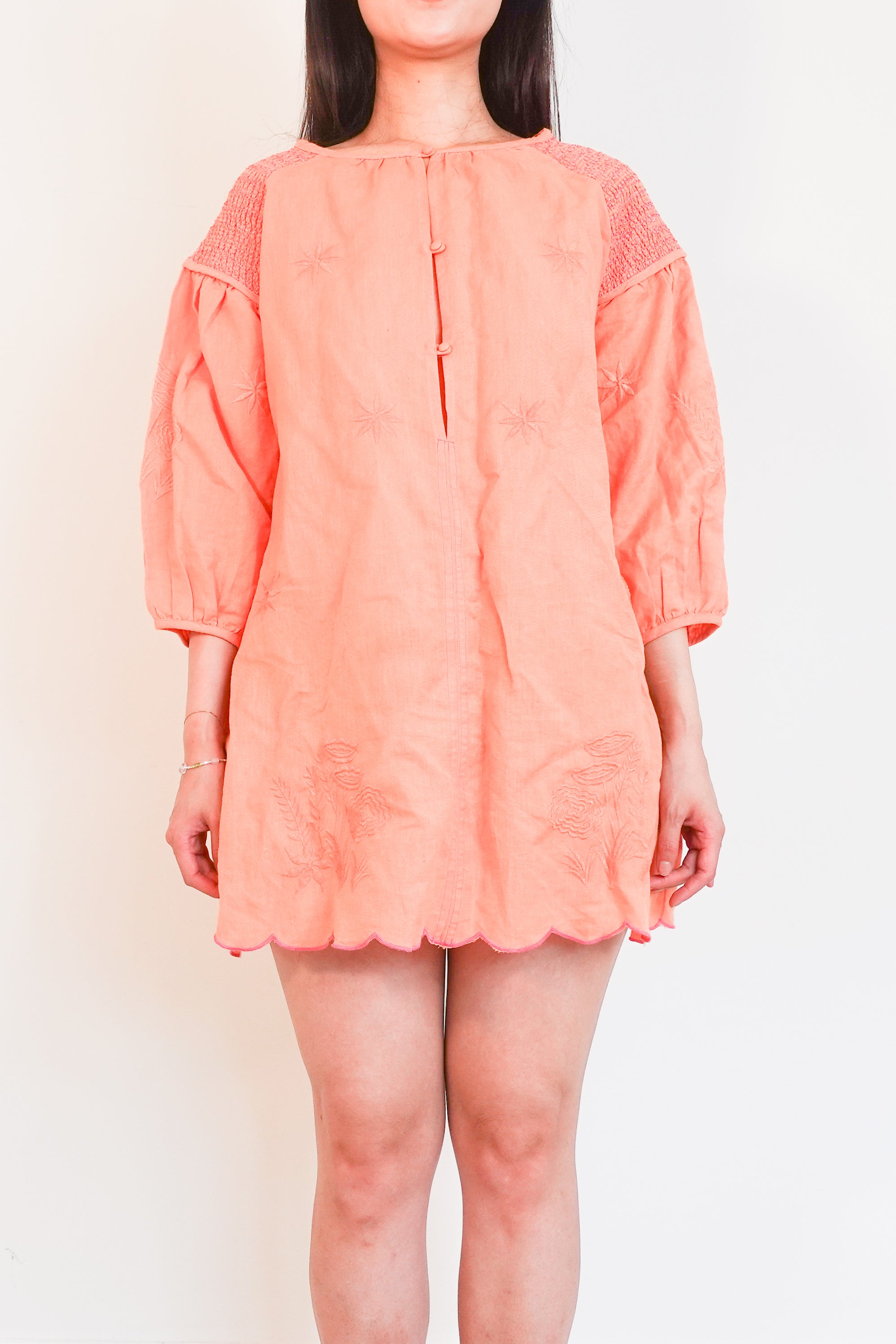 Orange linen mini dress RRP £125