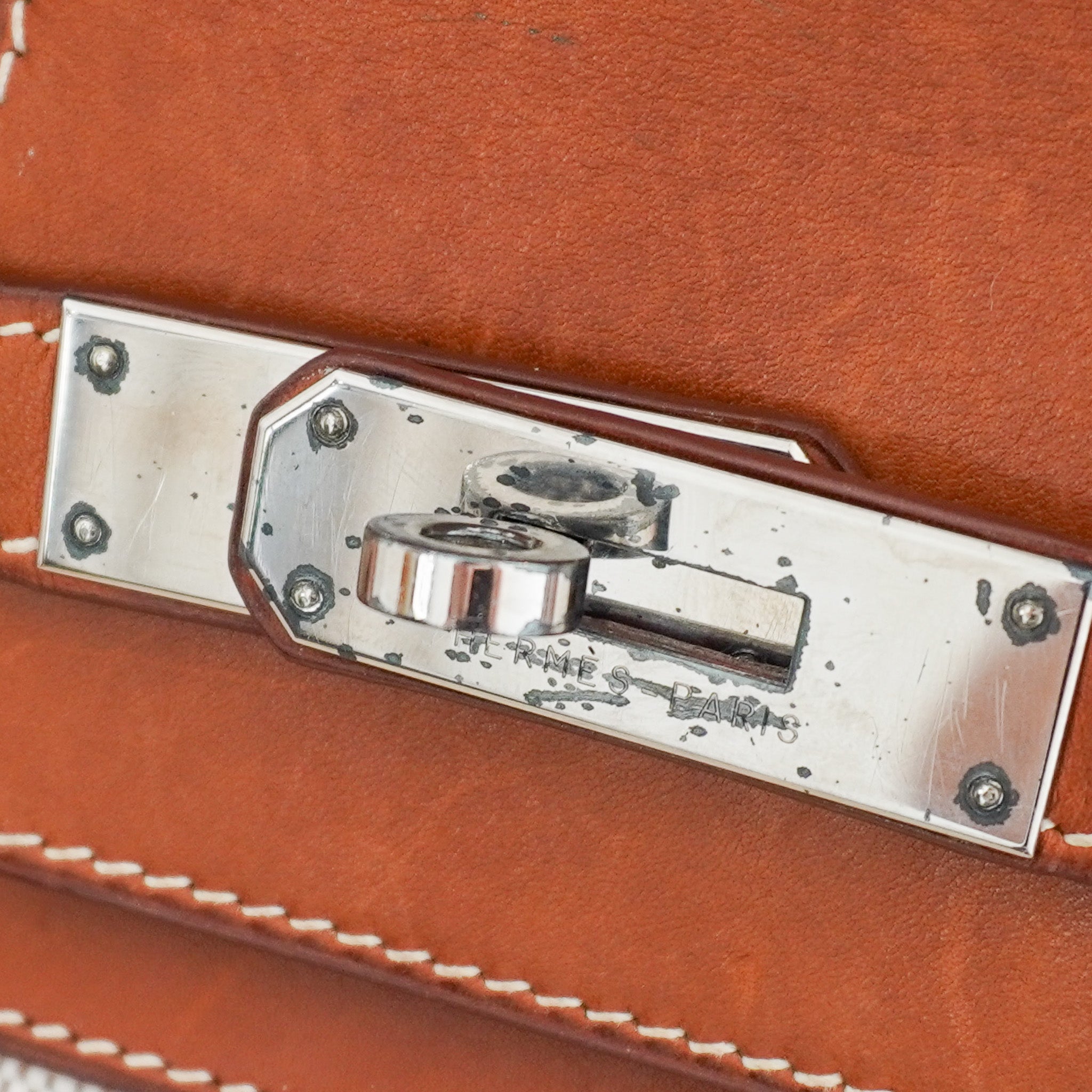 Hermès Birkin 35 Fauve Barenia Toile H Canvas Palladium Hardware Bag | Authentic Preloved