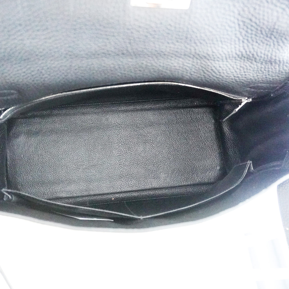 Hermès Kelly 35 Bag (2006) in Noir Togo Leather and Palladium Hardware | Authentic Preloved