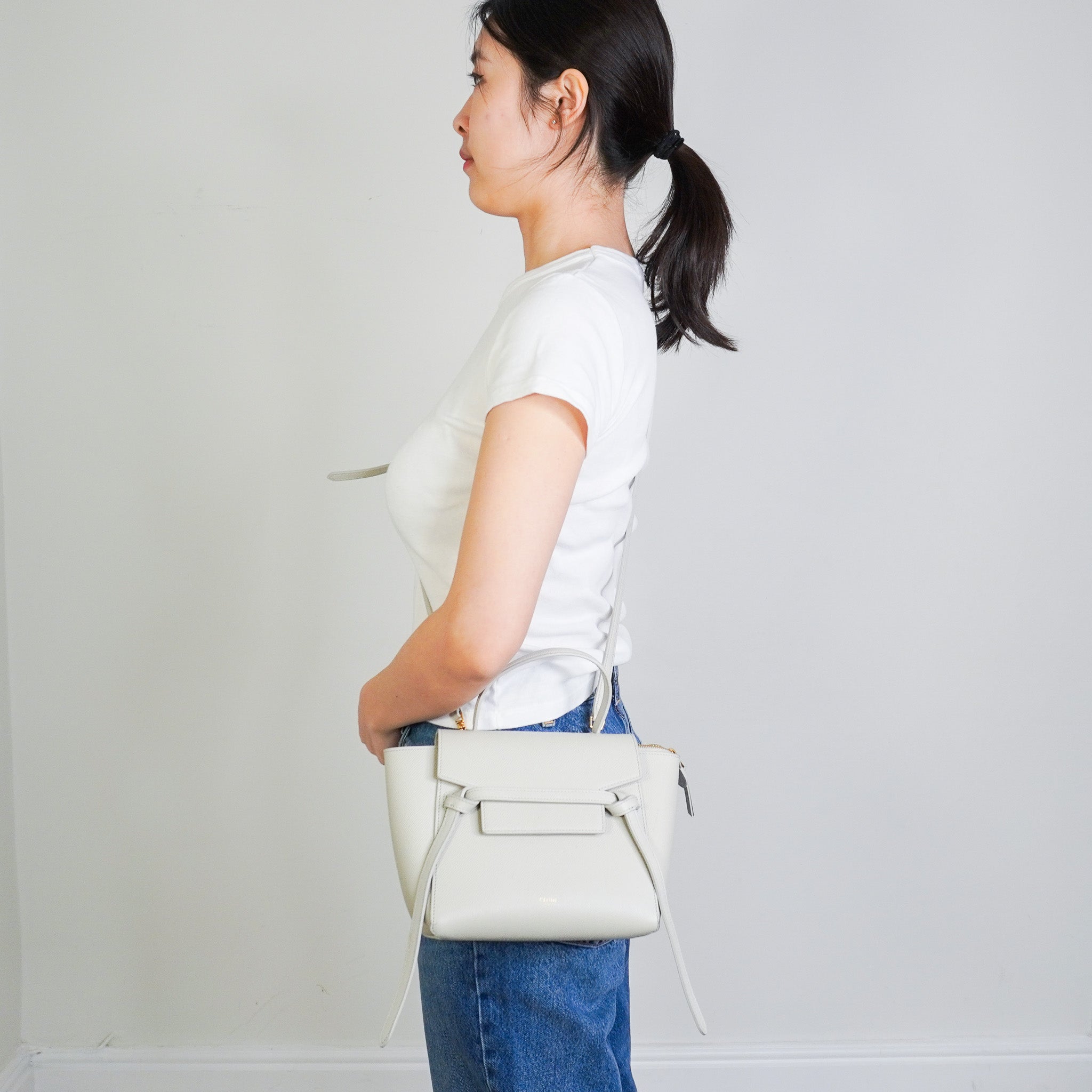 Celine Micro Belt Shoulder Bag in Taupe RRP £1600 | Authentic Preloved