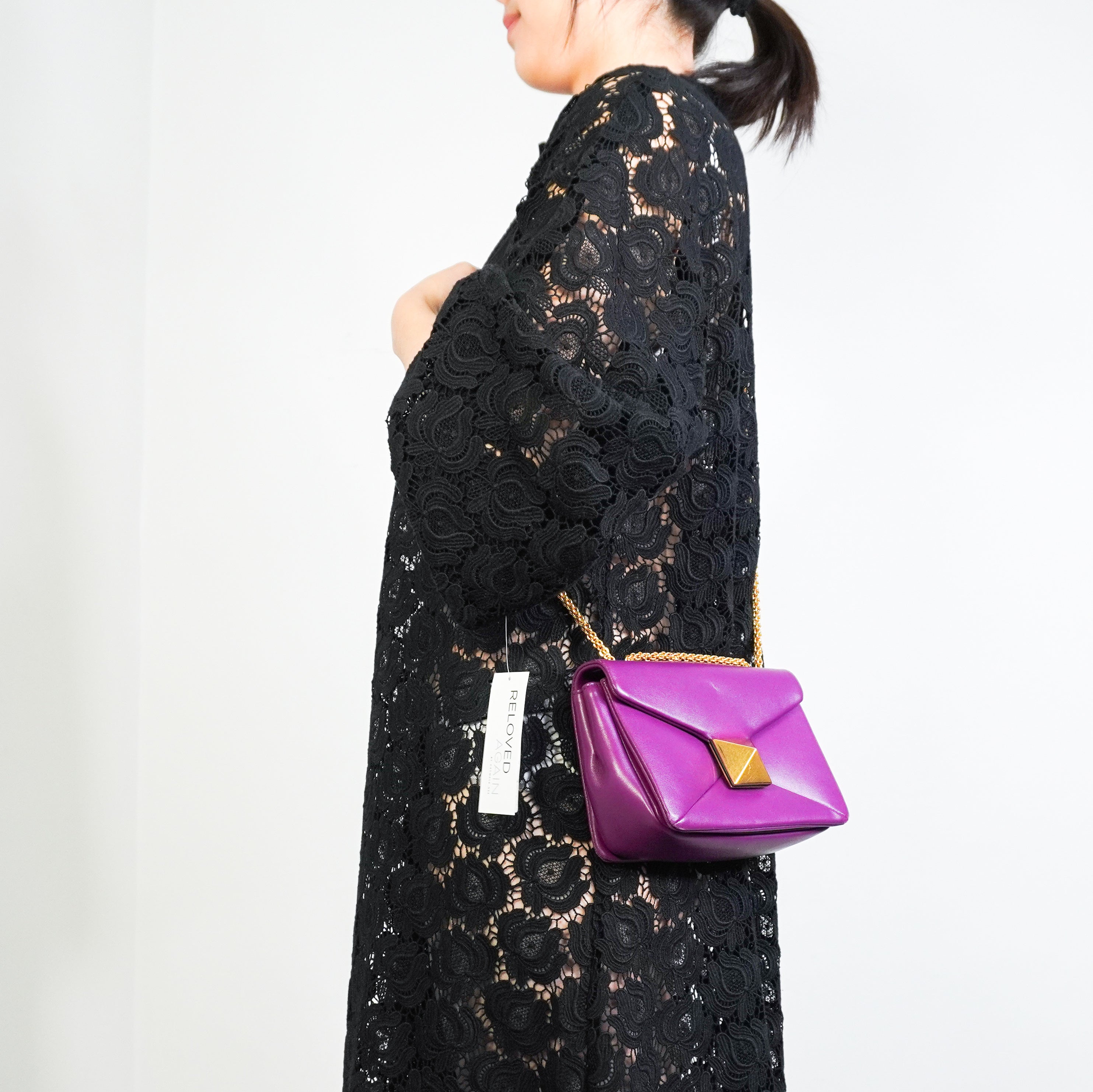 Valentino Purple Rockstud Crossbody Bag RRP £1600 | Authentic Preloved