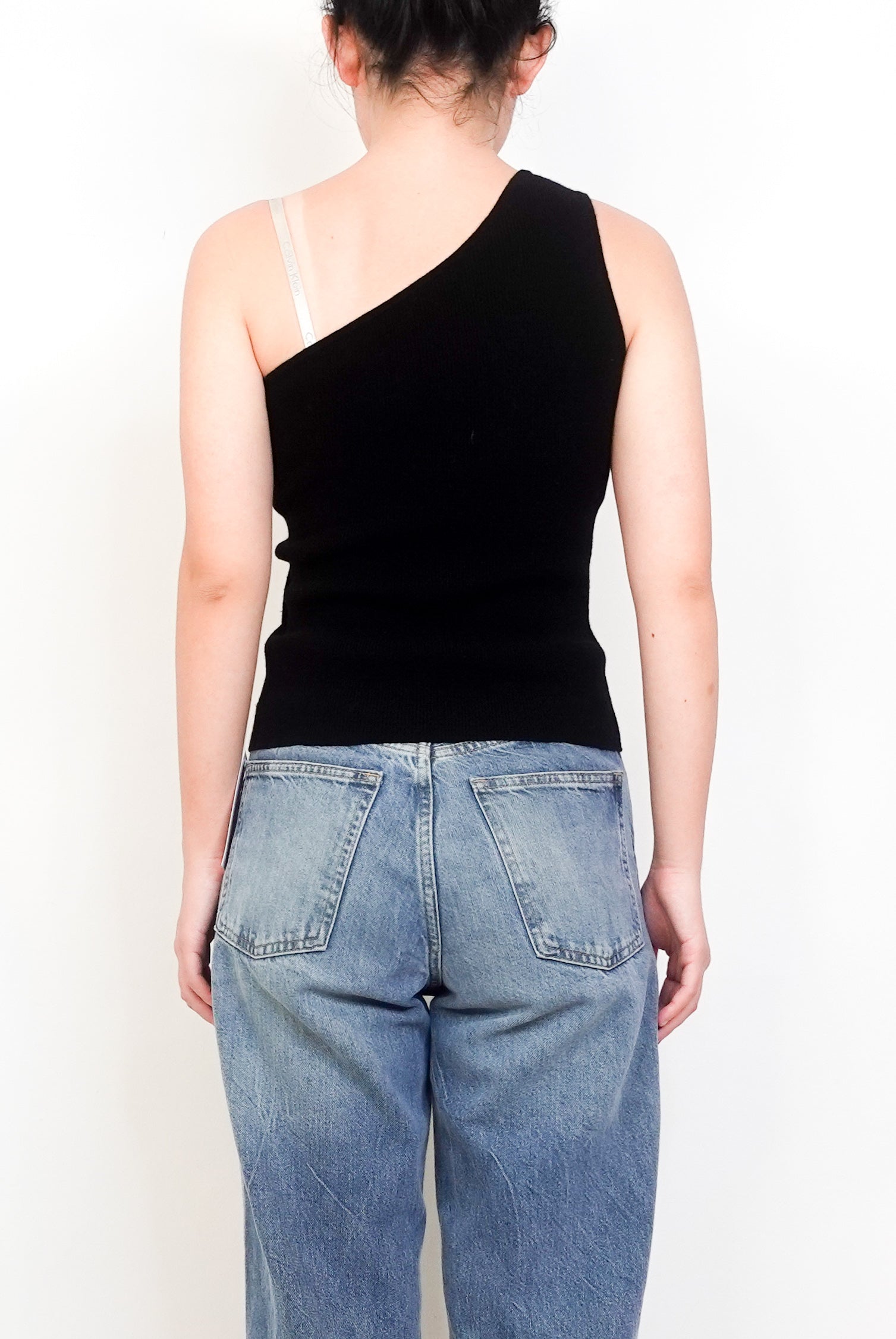 Wool Black one shoulder Top RRP £150